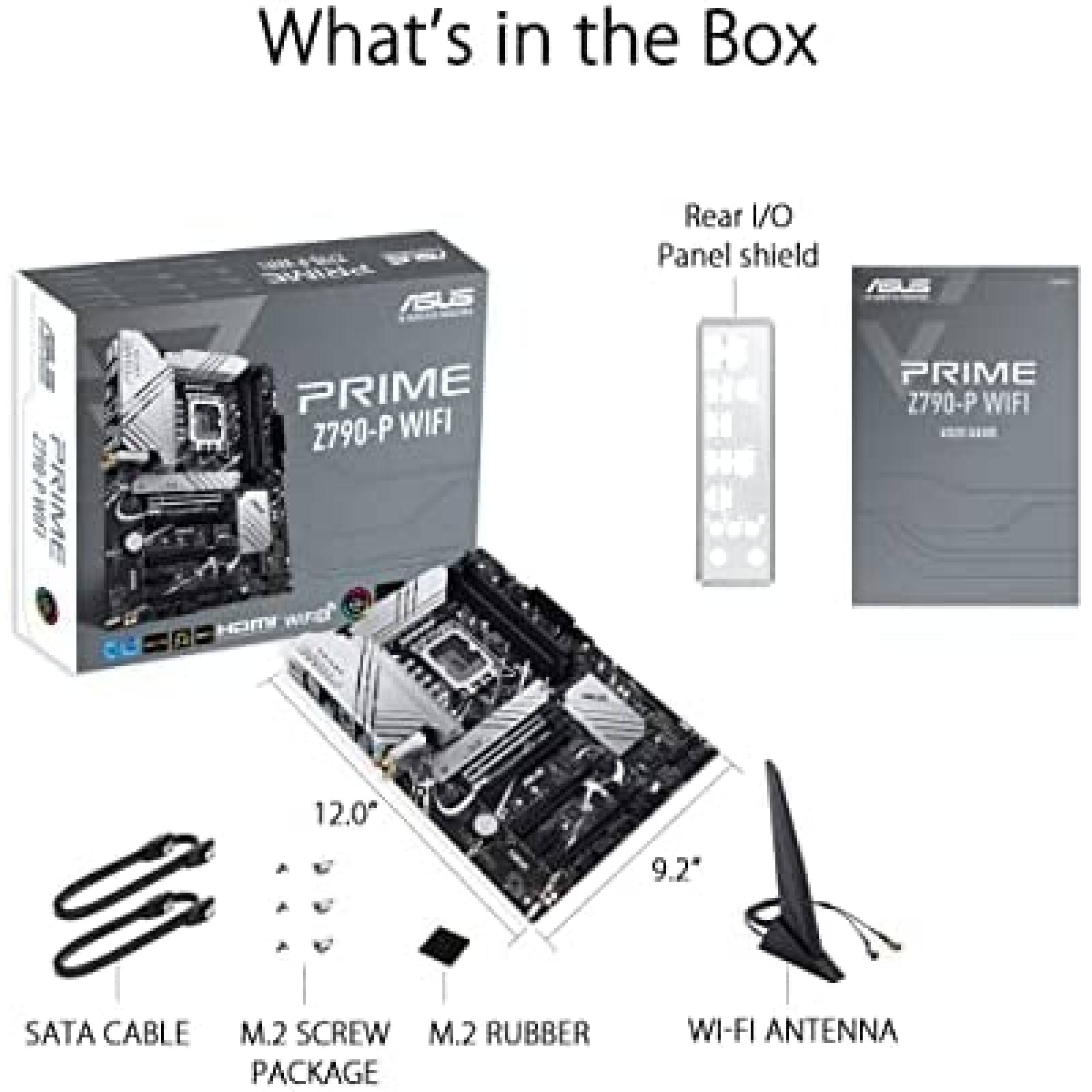 Tarjeta Madre Asus Prime Z790-P Wifi LGA 1700 -Negro