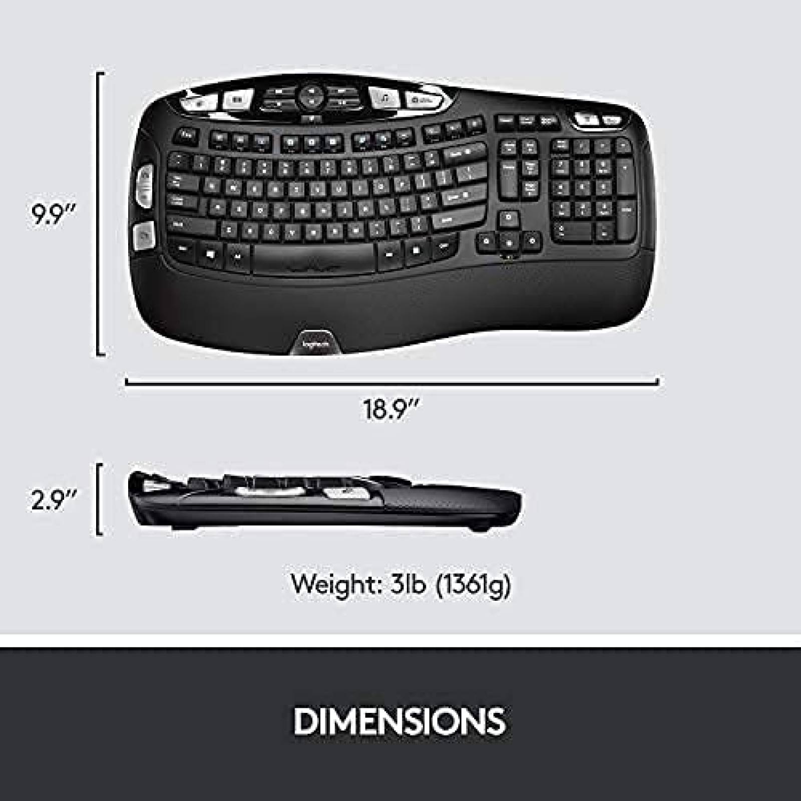 Teclado y Mouse Combo Logitech MK750 Inalambrico -Negro