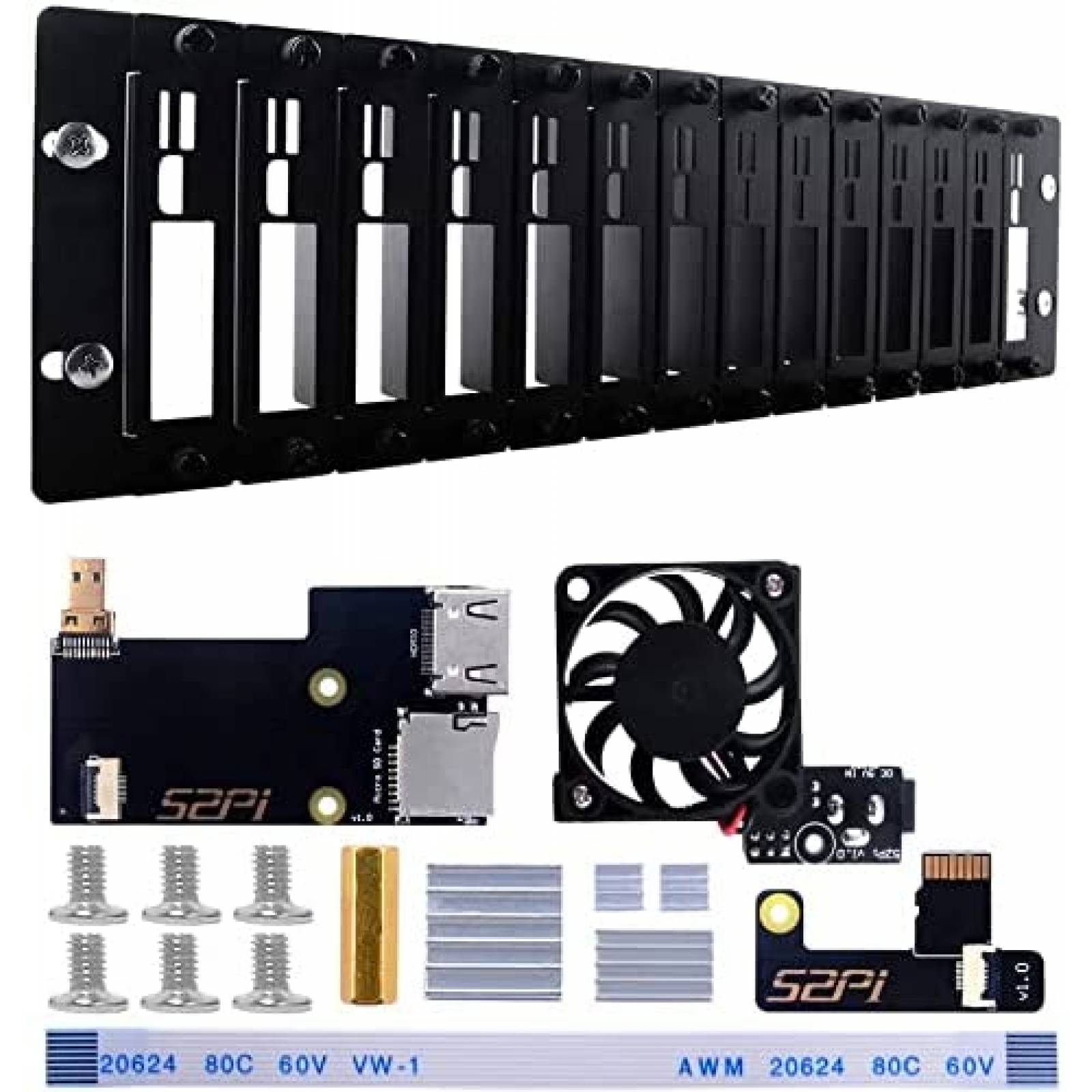 Rack De Montaje GeeekPi 19 Pulgadas Para Raspberry Pi -Negro