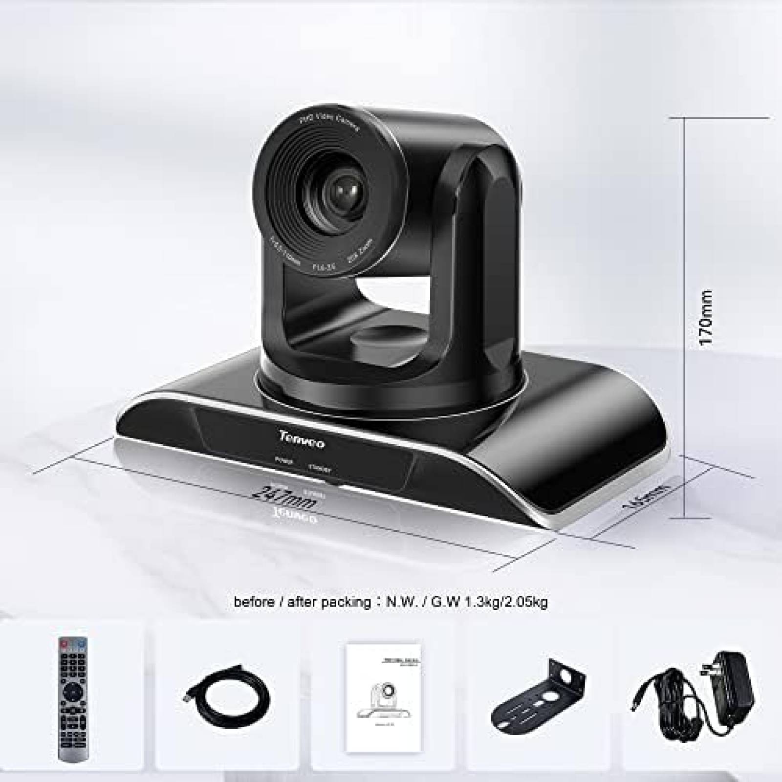 Cámara de videoconferencia de zoom óptico 20X Full HD 1080P USB PTZ Cámara  de conferencias para reuniones de negocios