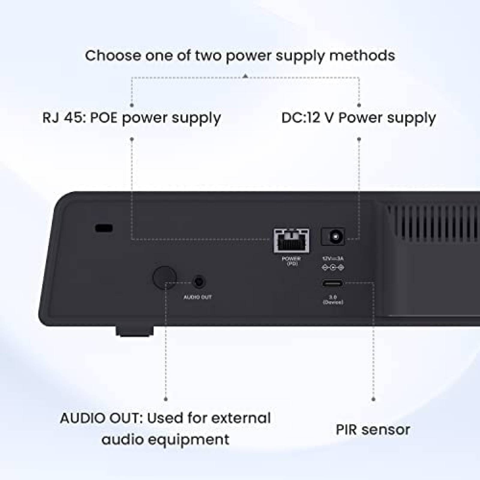 Camara Web Enther&MAXHUB UHD 4K 6 Mic Hasta 8m USB C 3.5mm