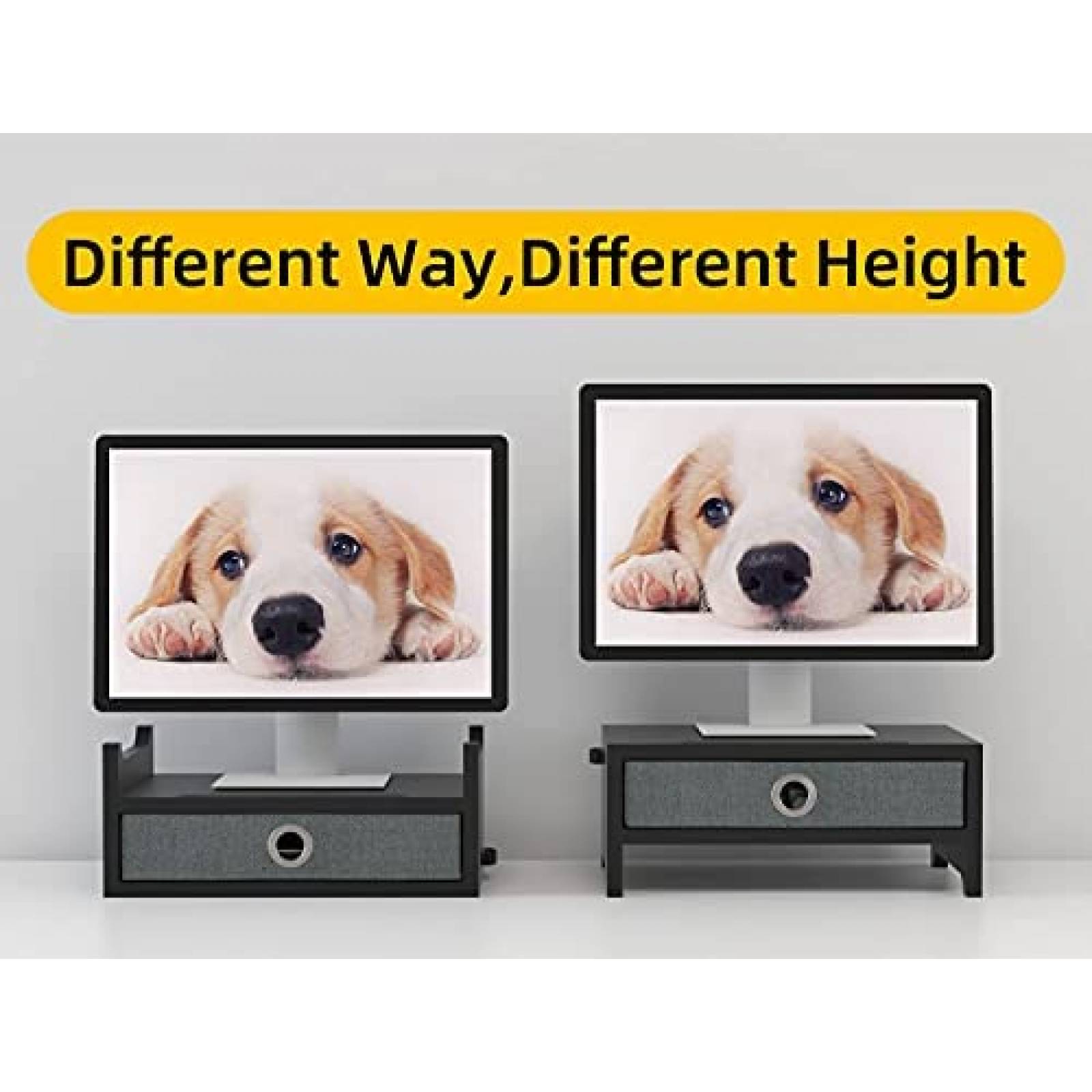 Soporte para Monitor Westree con Cajon Organizador -Negro