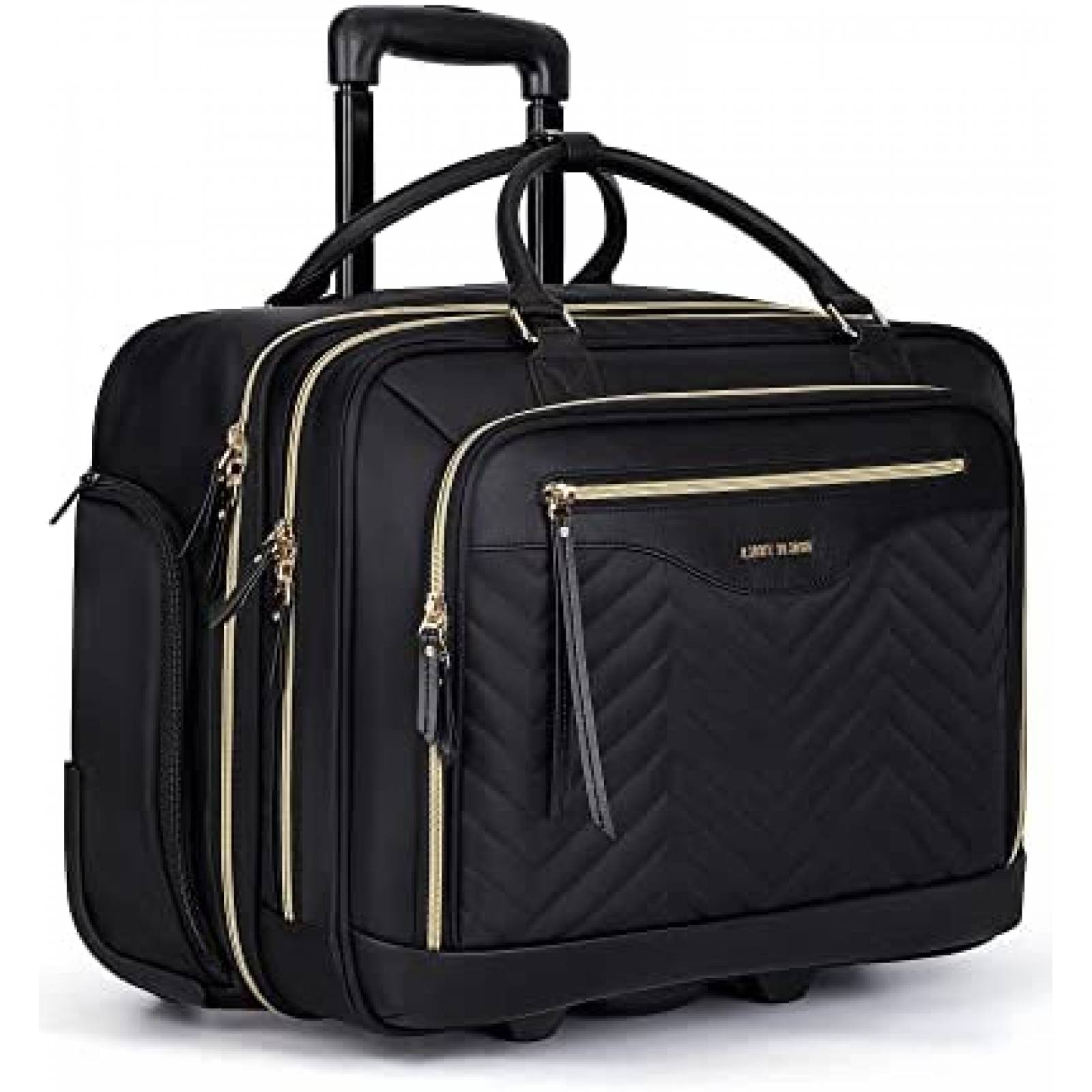 Maletin con ruedas LIGHT FLIGHT para laptop 17.3" -Negro