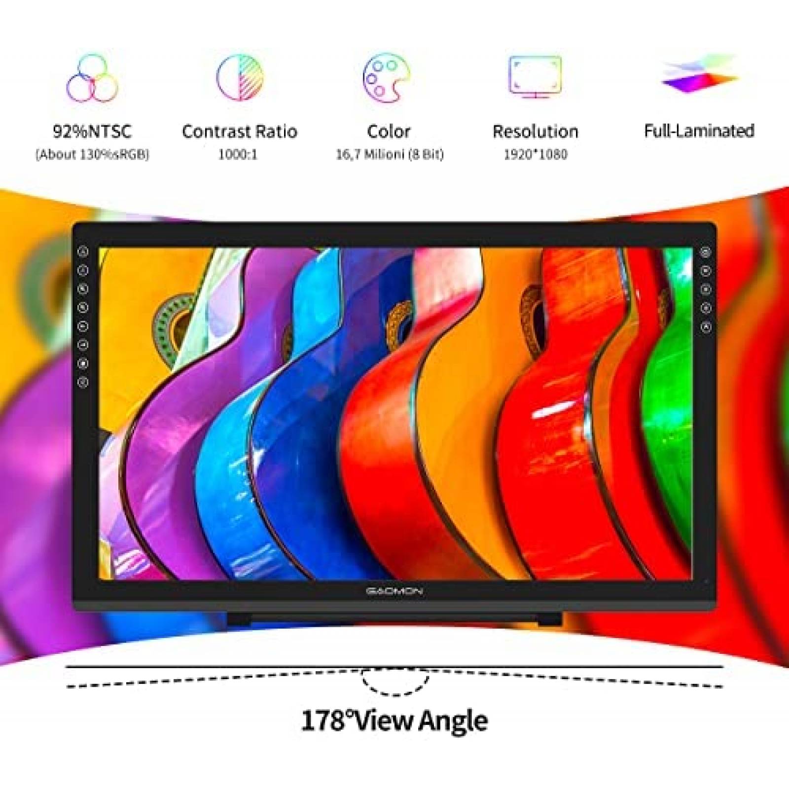 Tablet Grafica GAOMON PD2200 21.5'' 1920 x 1080 USB HDMI