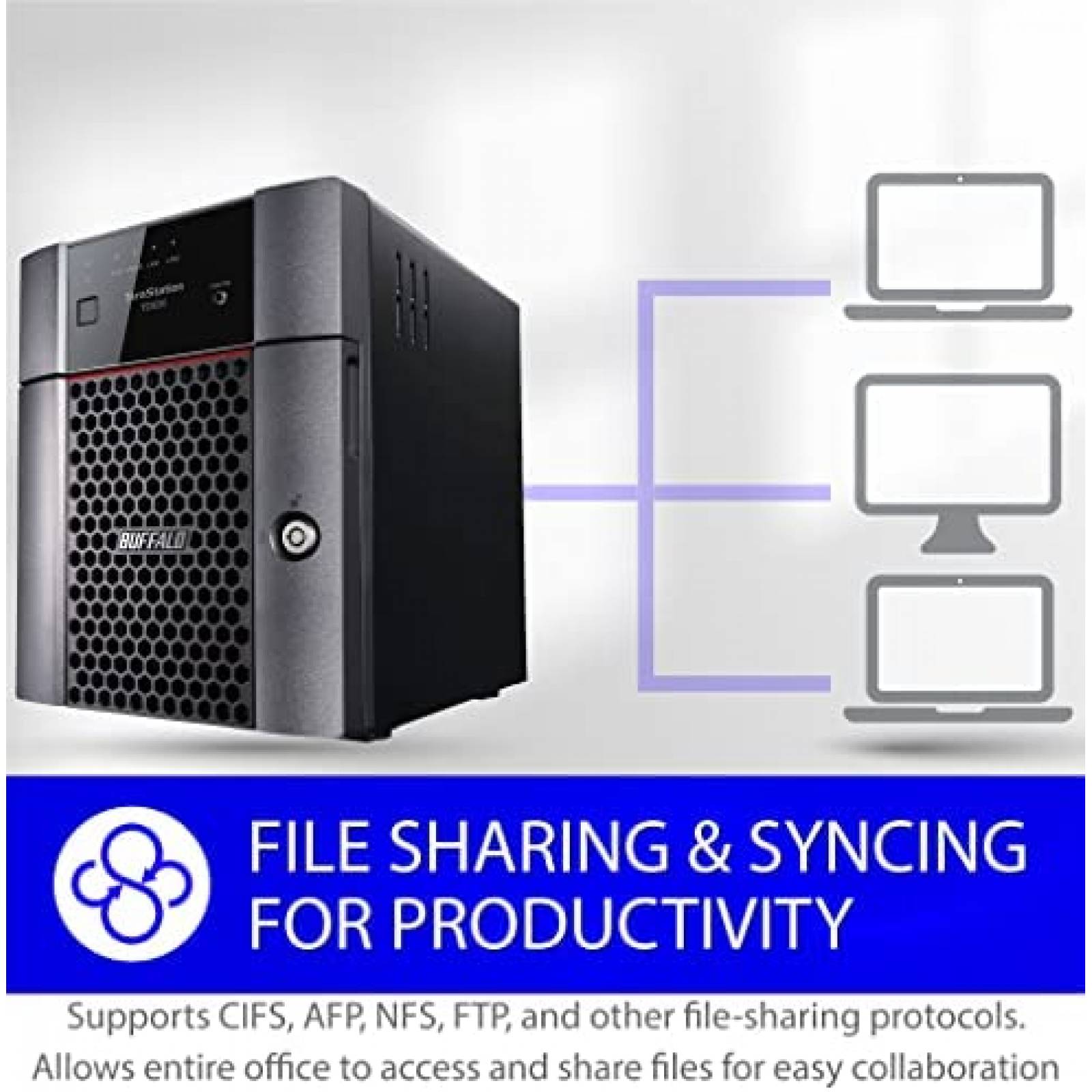 Disco Duro Externo BUFFALO 3420DN 16TB 4 Bahias -Negro