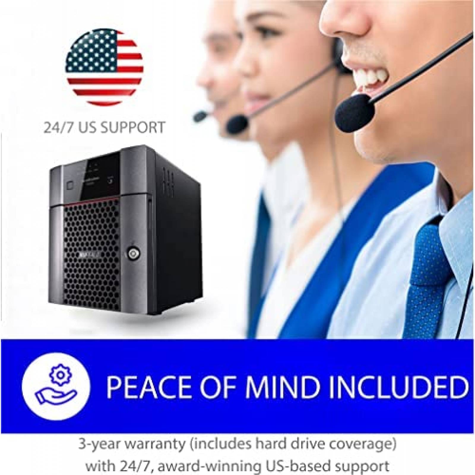 Disco Duro Externo BUFFALO 3420DN 16TB 4 Bahias -Negro