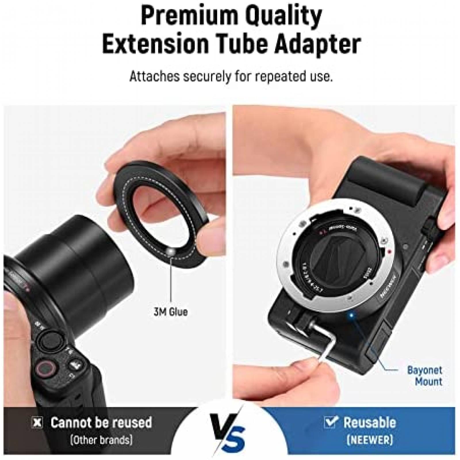 Lente de Camara Neewer Gran angular 18mm para Sony ZV1 Negro