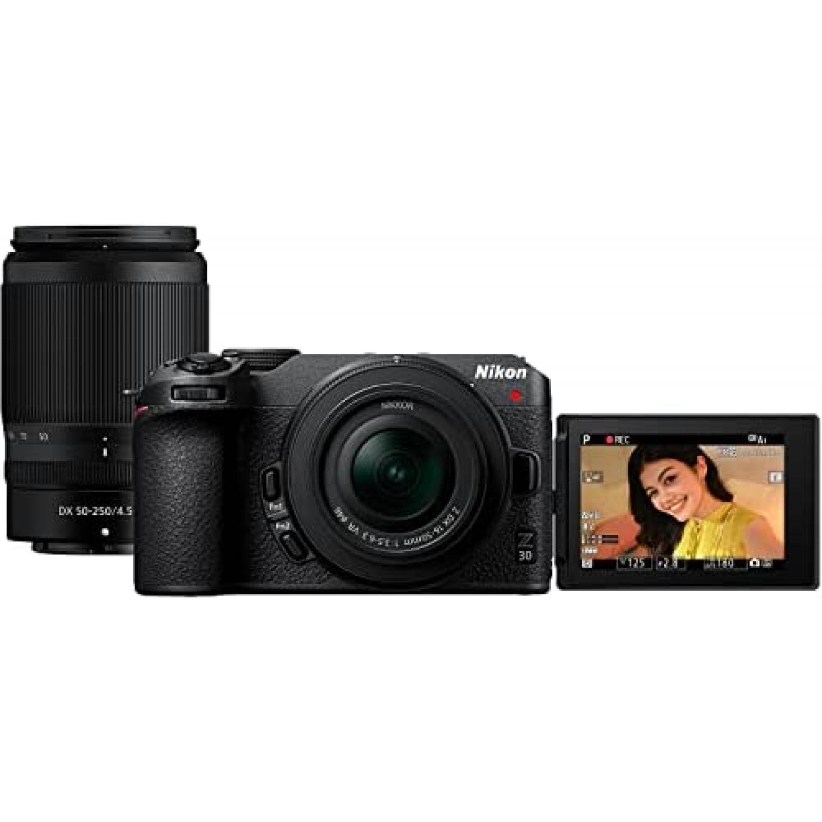 Camara Digital Nikon Z 30 APS-C 2 Lentes 16-50mm 50-250mm