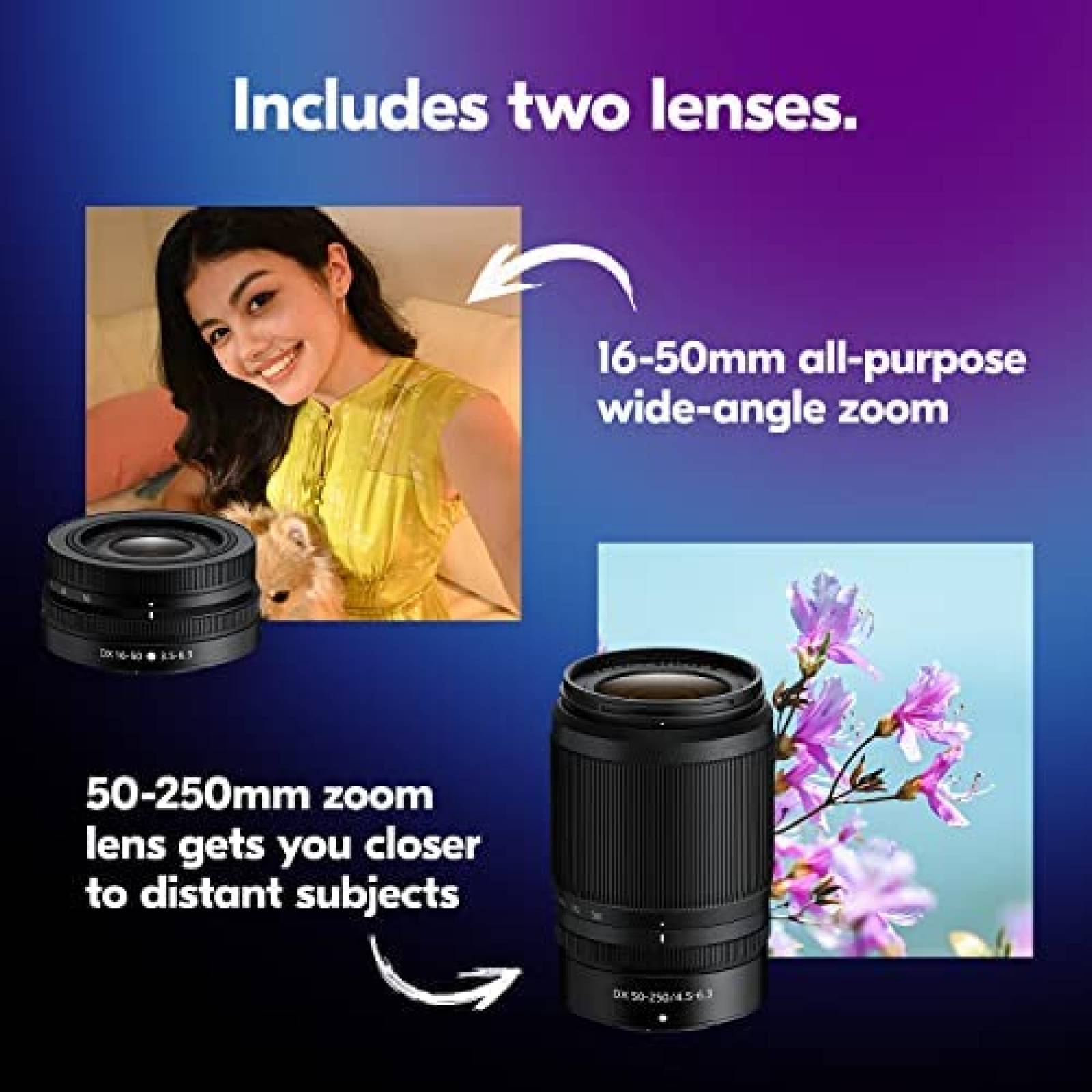 Camara Digital Nikon Z 30 APS-C 2 Lentes 16-50mm 50-250mm