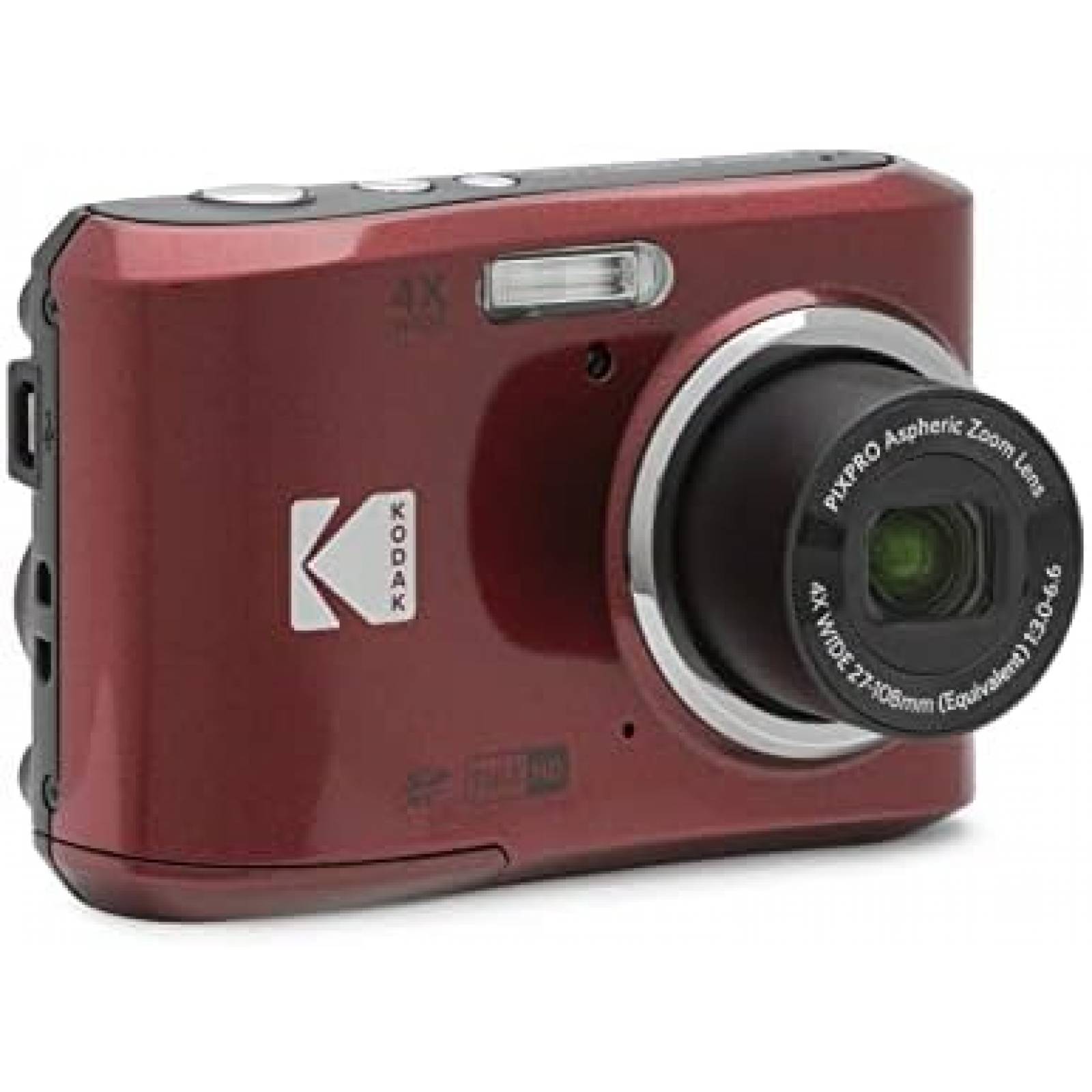 Camara Digital Kodak PIXPRO FZ45 16MP 64GB Accesorios -Rojo