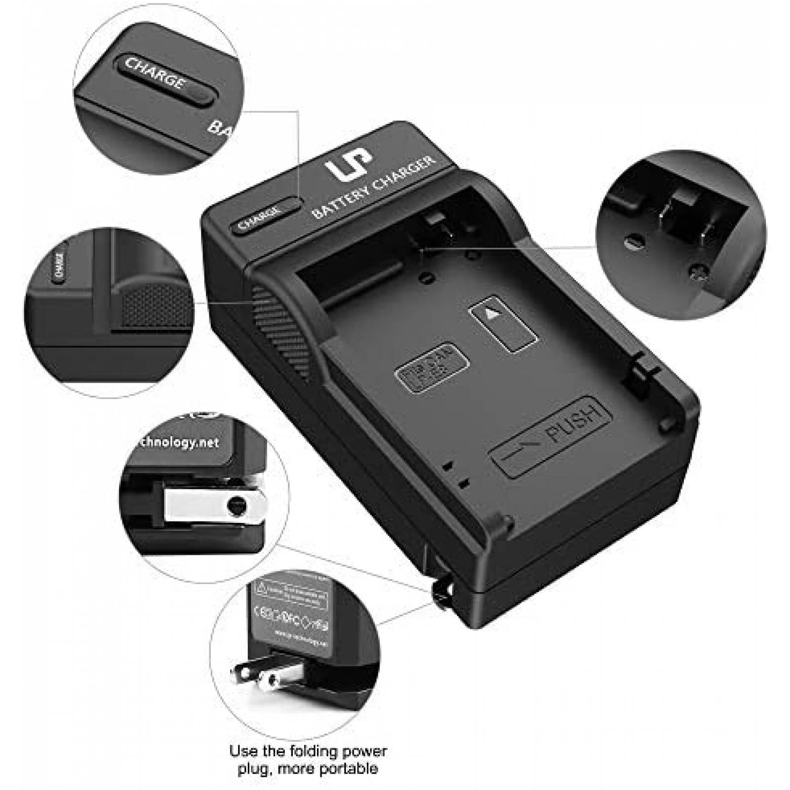 Cargador LP E8 para Camara Canon EOS Rebel T2i -Negro