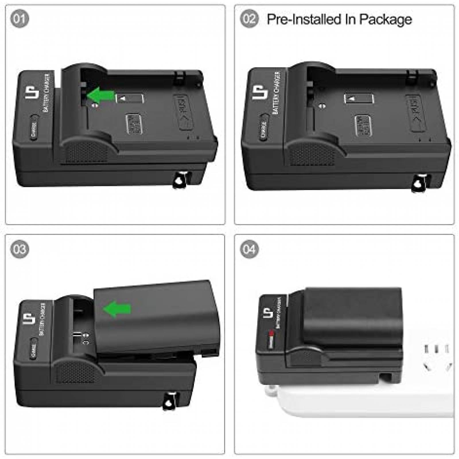 Cargador LP E8 para Camara Canon EOS Rebel T2i -Negro