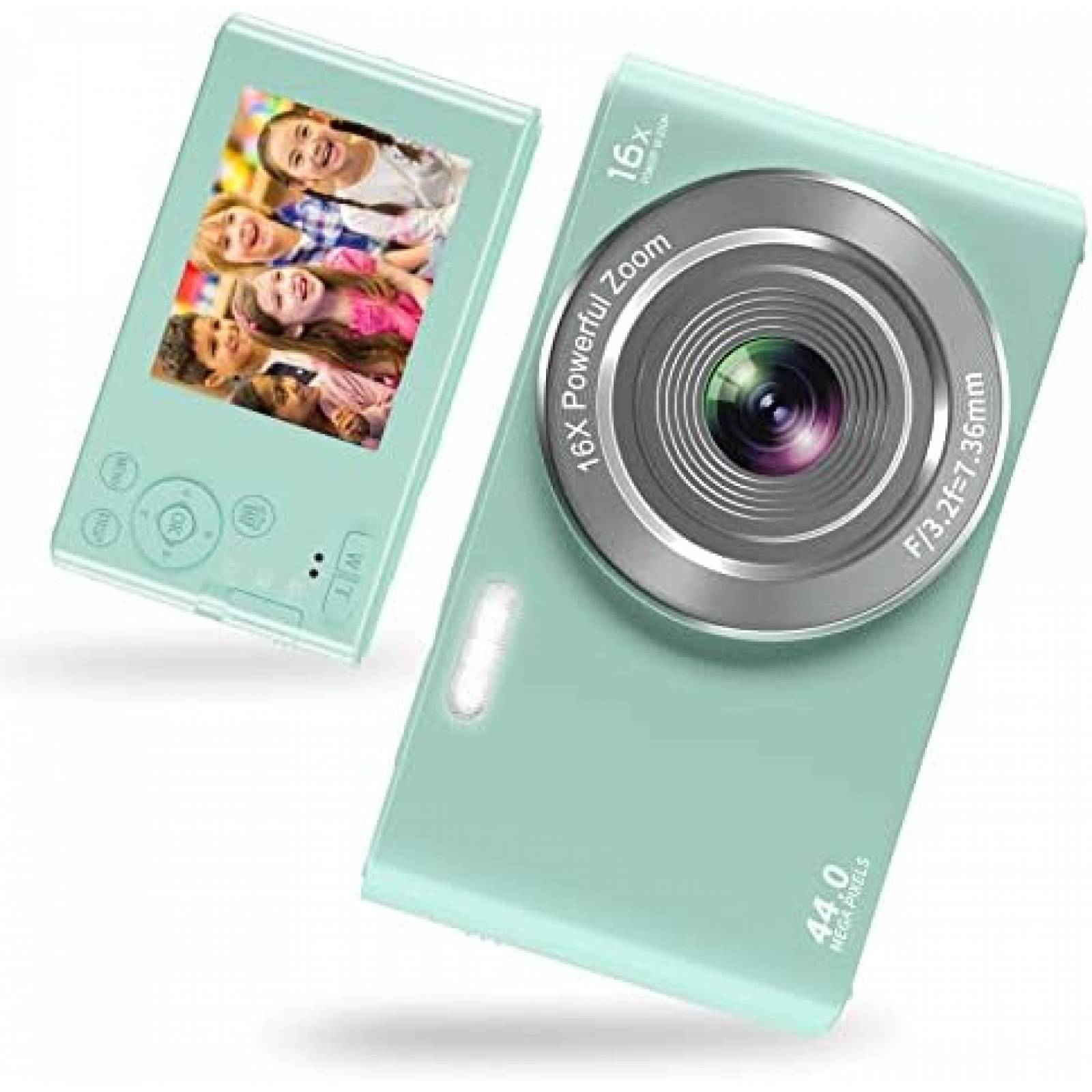 Camara Digital UIKICON 4K 44MP SD 32GB 2 Baterias -Verde