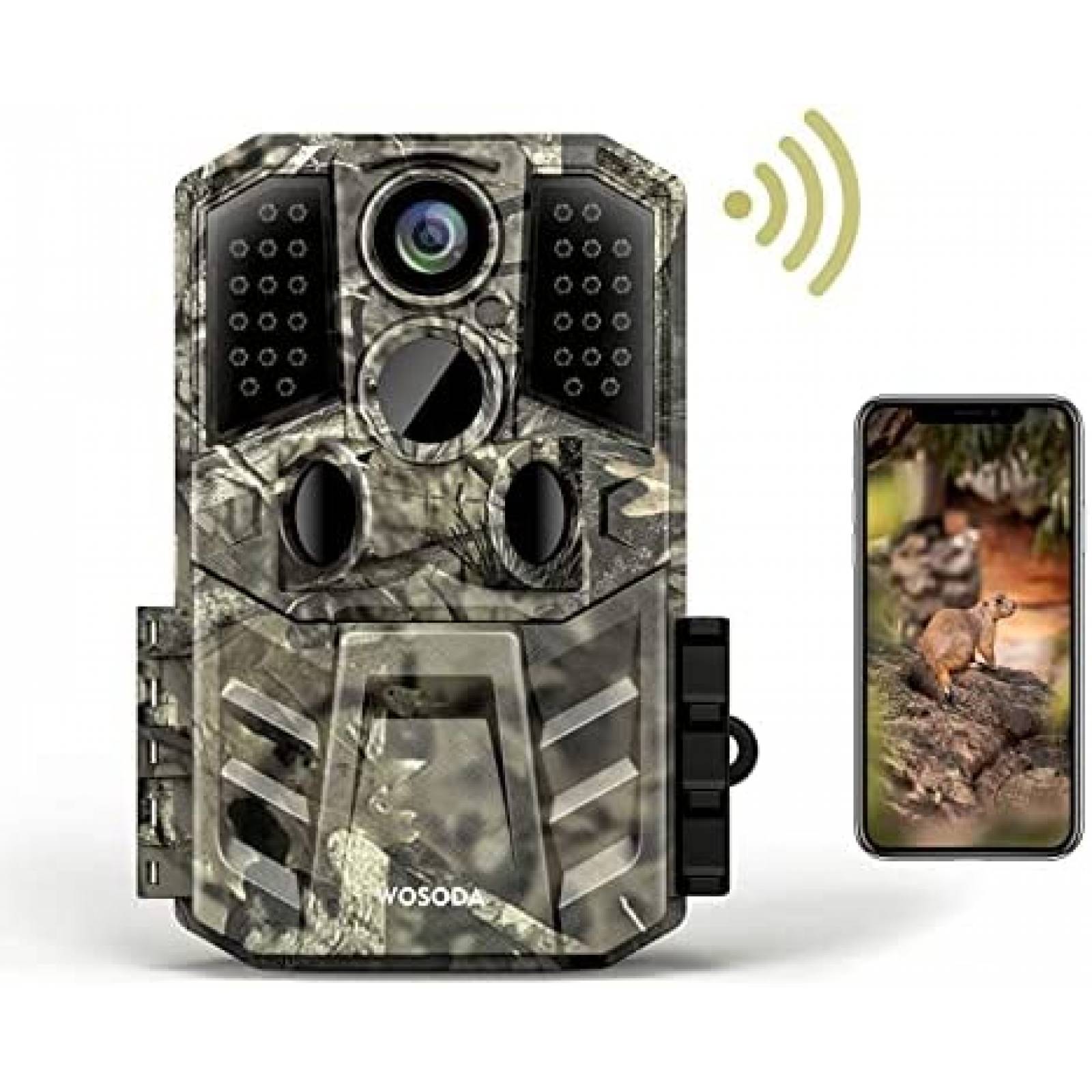 Camara Trail WOSODA Wifi 30MPM 4K Vision Nocturna -Cafe