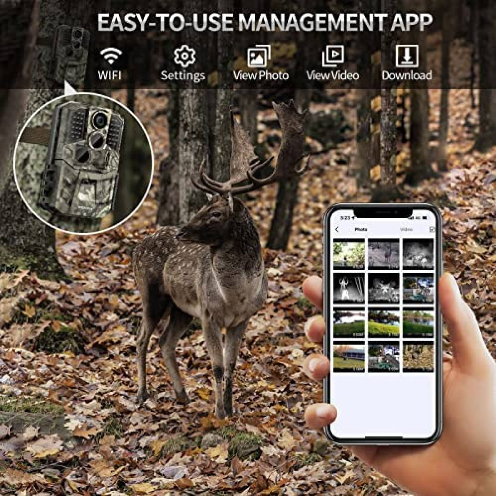 Camara Trail WOSODA Wifi 30MPM 4K Vision Nocturna -Cafe