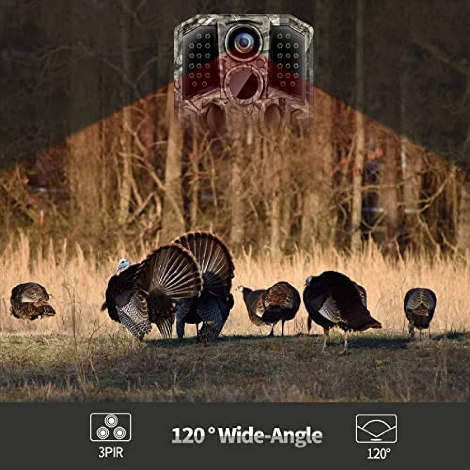 Camara Trail WOSODA Wifi 30MPM 4K Vision Nocturna -Cafe