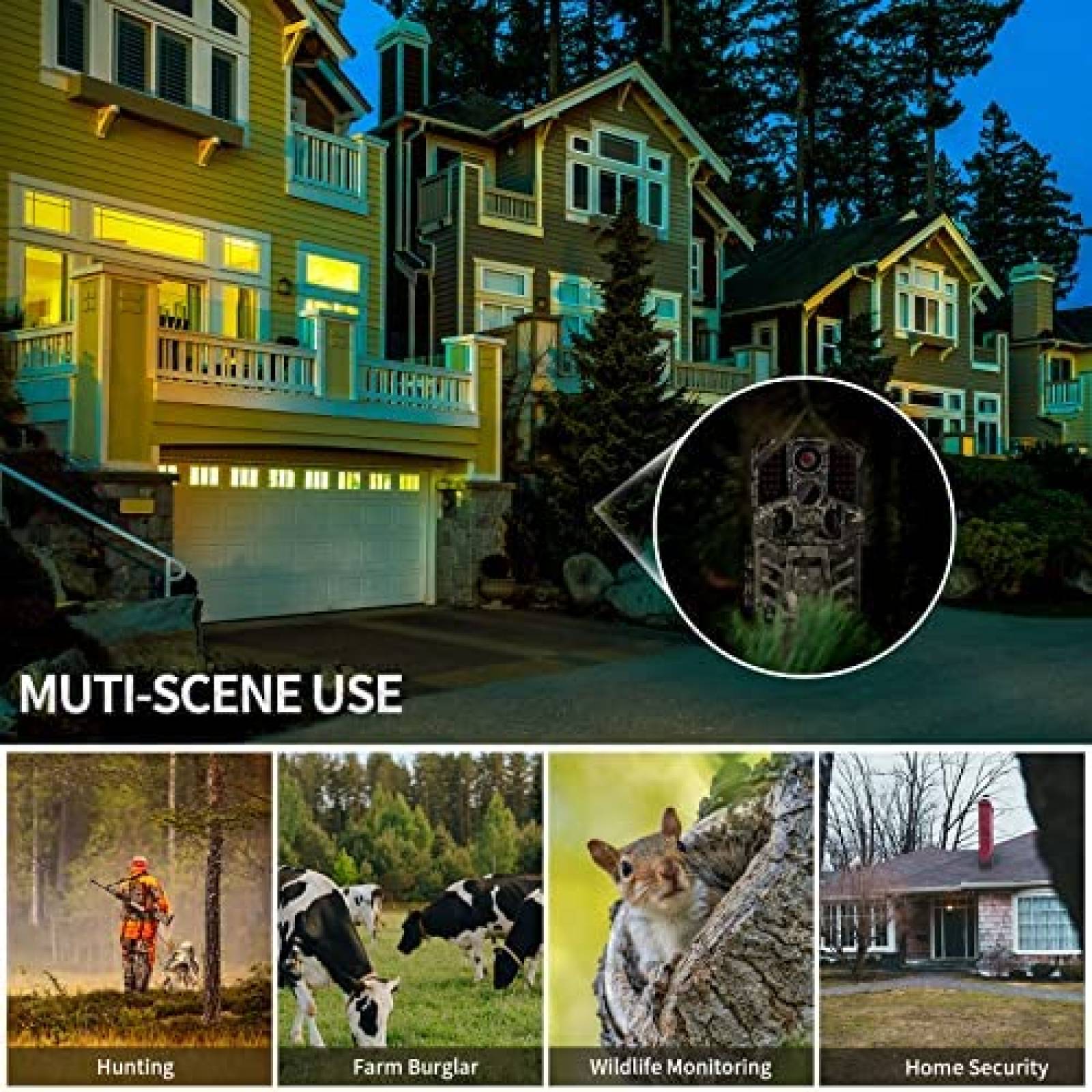 Camara Trail WOSODA Wifi 30MPM 4K Vision Nocturna -Cafe