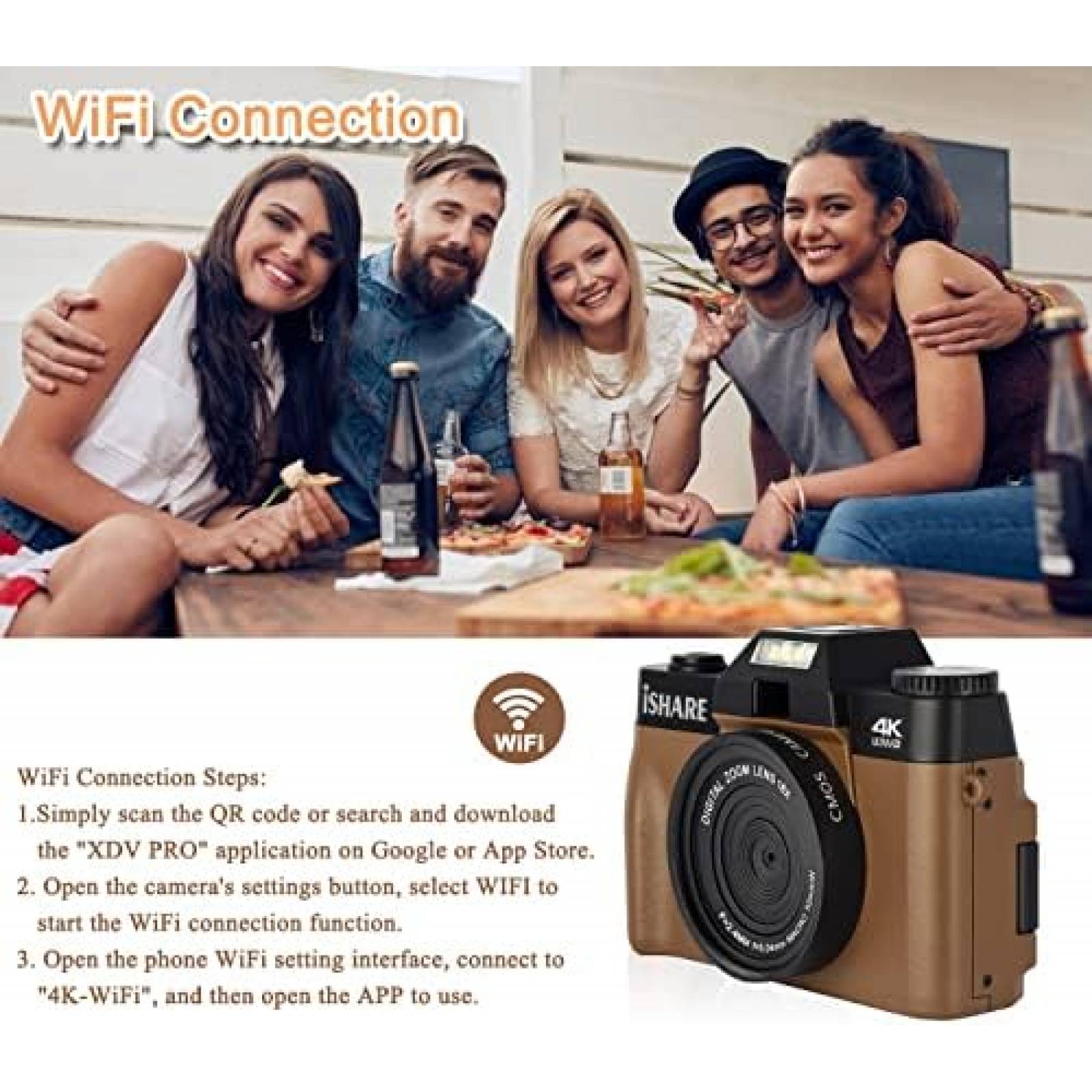 Camara Digital LUCKYCAM Zoom Digital 16x 32GB -Cafe