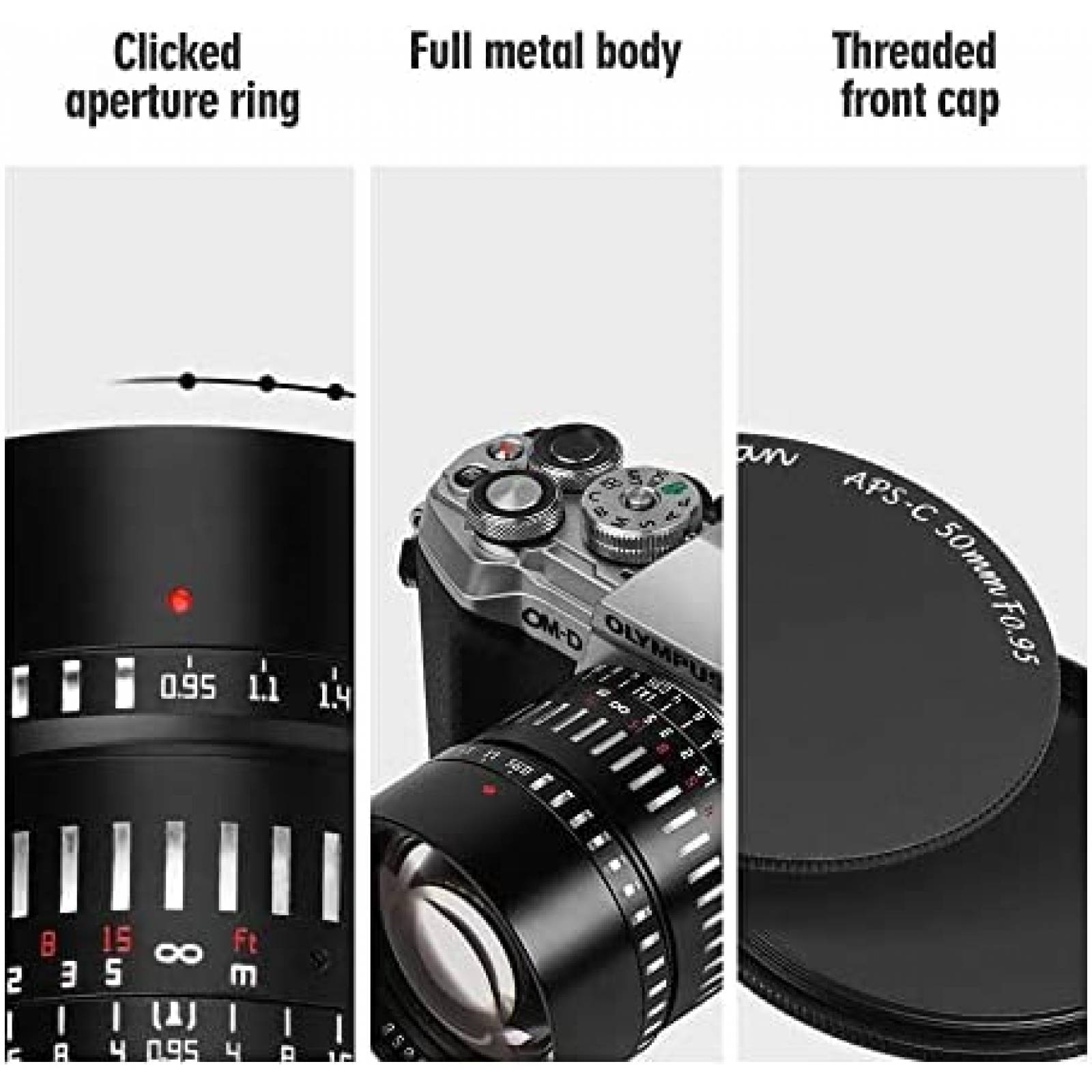 Lente para Camara TTArtisan 50mm F0.95 APS-C -Negro