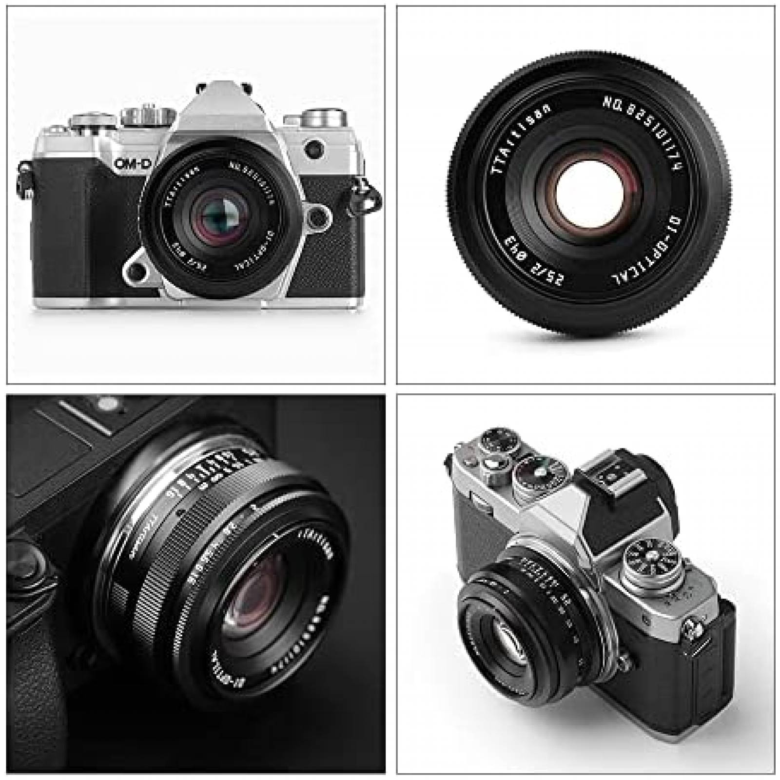 Lente de Camara TTArtisan 25mm f2 APS-C para Fuji X -Negro