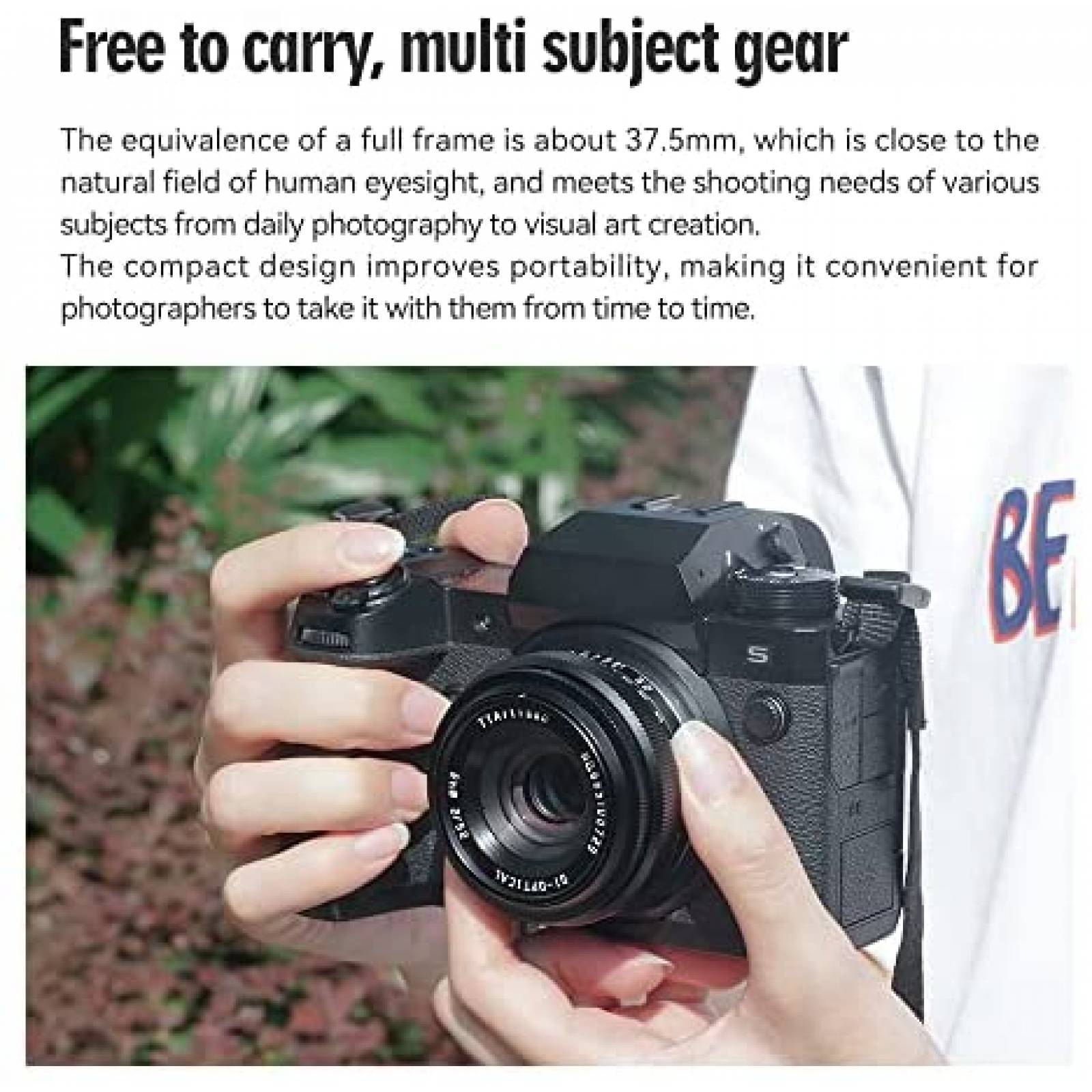 Lente de Camara TTArtisan 25mm f2 APS-C para Fuji X -Negro