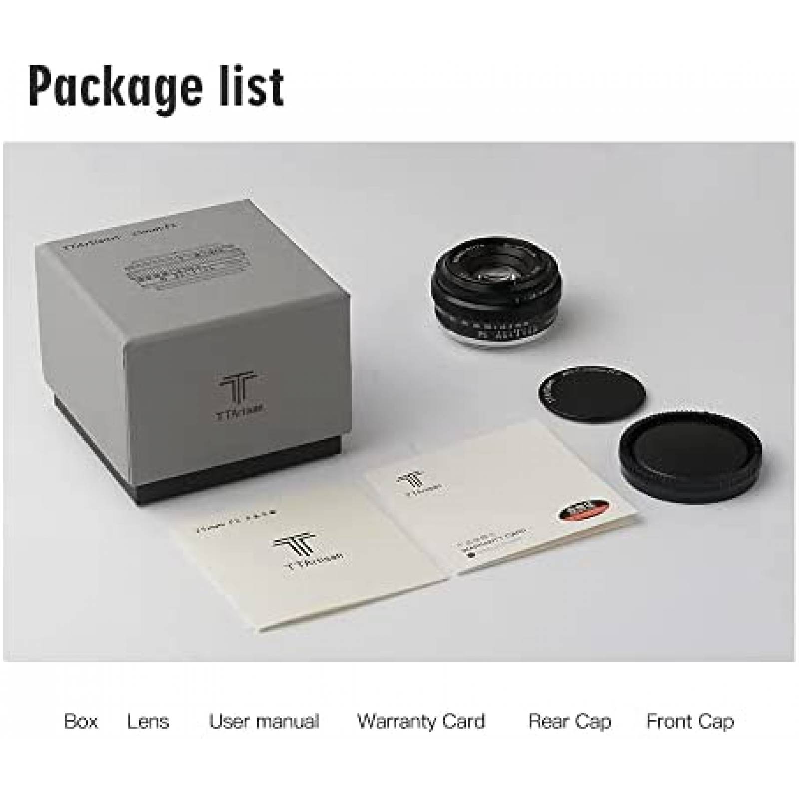 Lente de Camara TTArtisan 25mm f2 APS-C para Fuji X -Negro