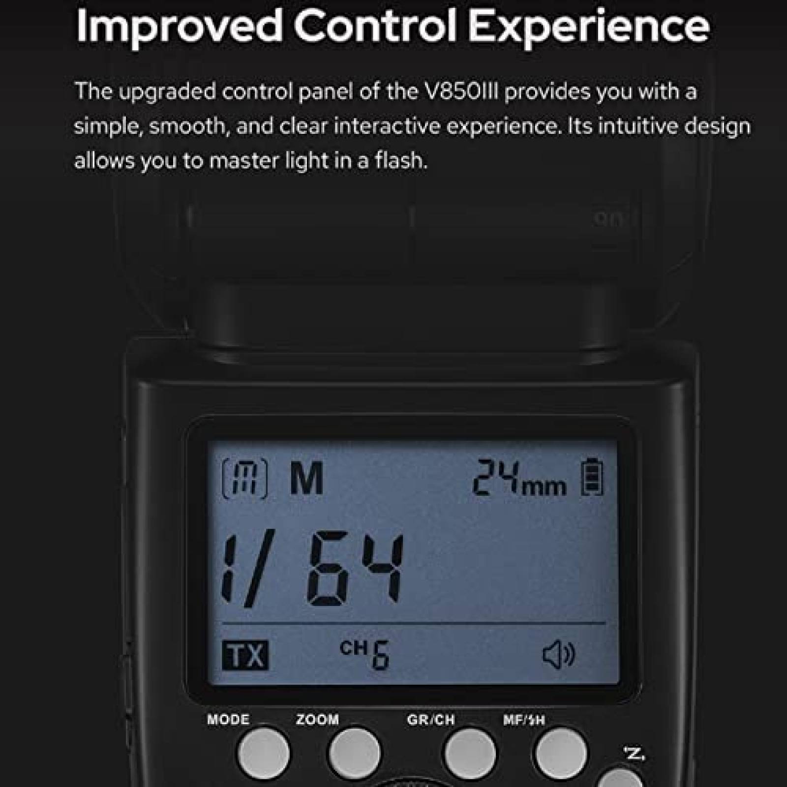 Flash para Camara Godox V850III mas Accesorios -Negro