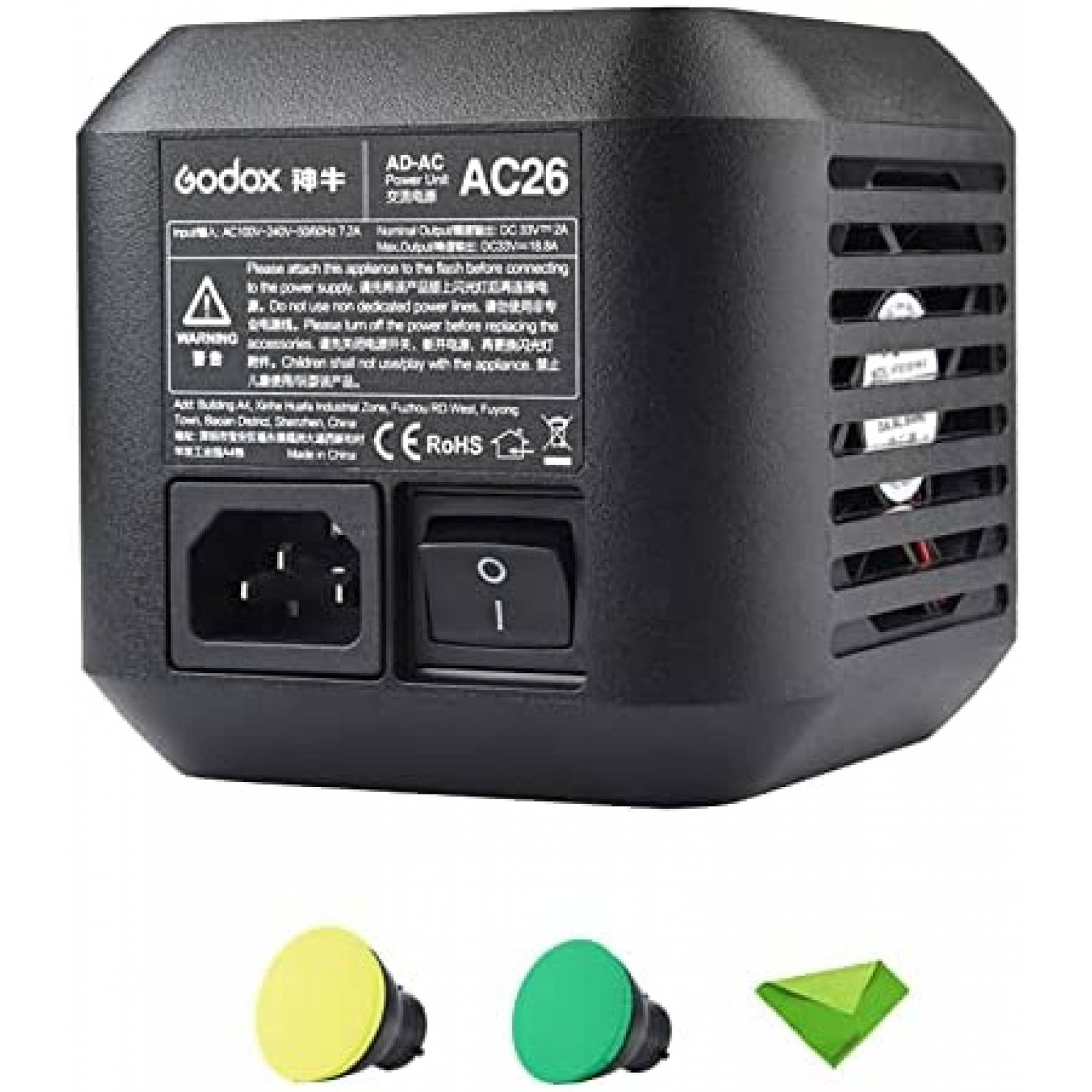 Adaptador de Corriente Godox AC-26 p/Godox AD600Pro -Negro
