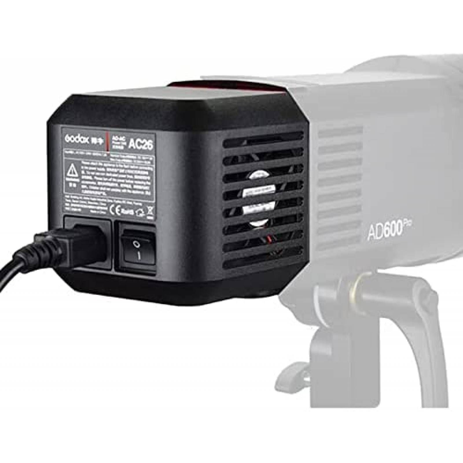 Adaptador de Corriente Godox AC-26 p/Godox AD600Pro -Negro