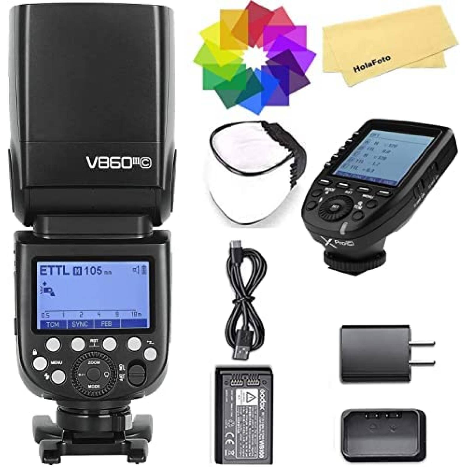 Flash para Camara Godox camara Canon LED de 10 niveles -Neg