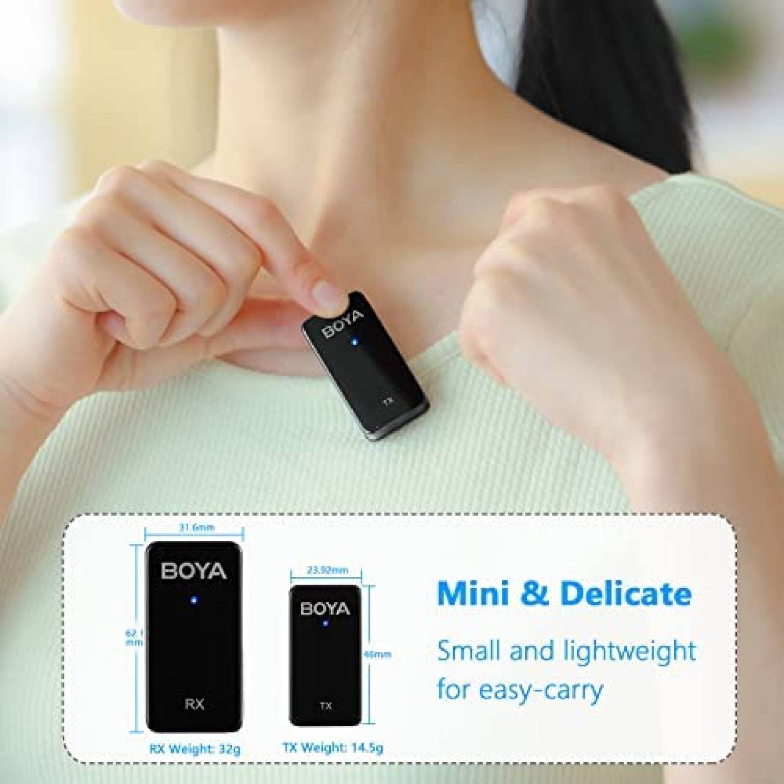 Sistema de Microfonos BOYA BY-WMic5-M1 Profesional 2.4GHz