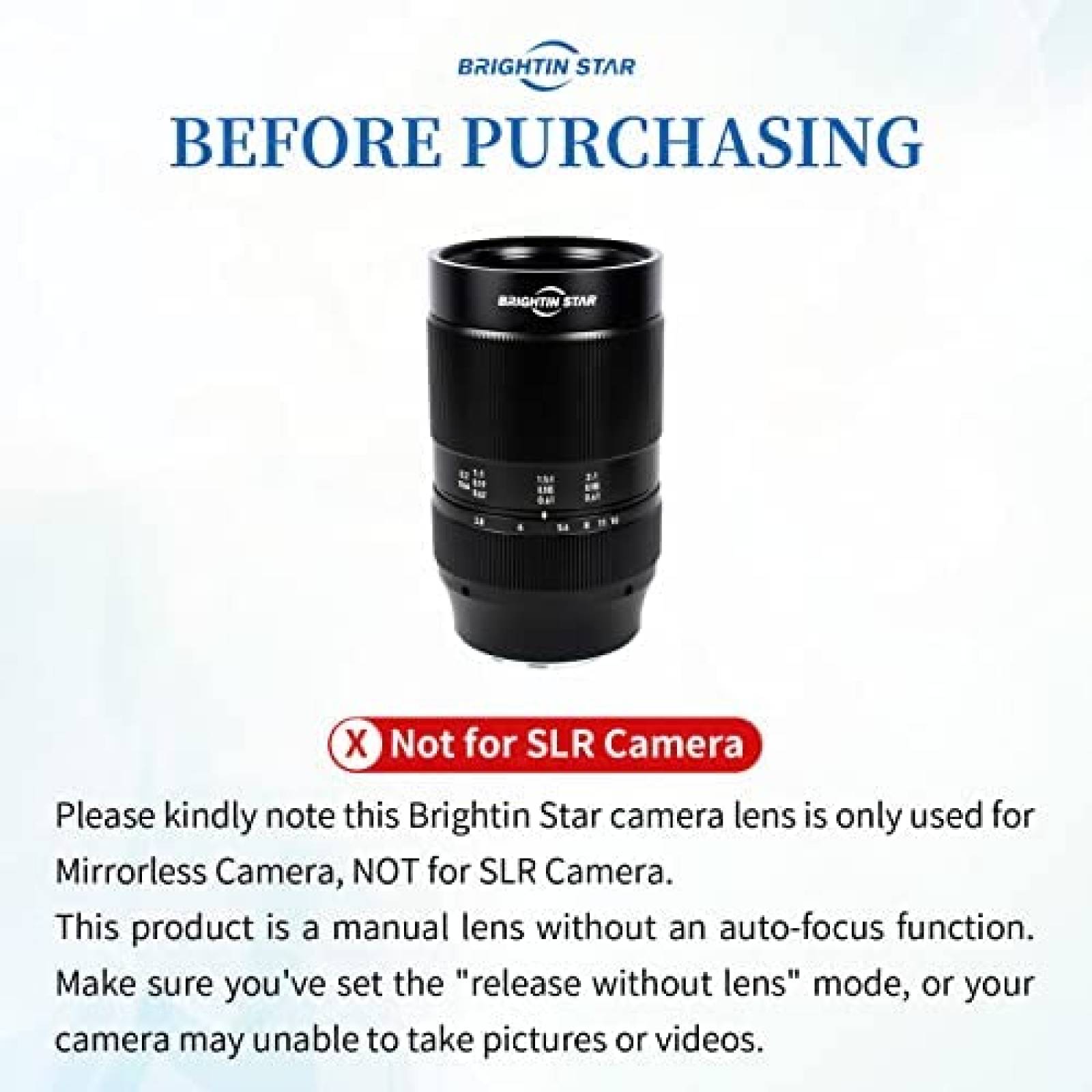 Lente para Camara Brightin Star 60mm F2.8 2x Zoom -Negro