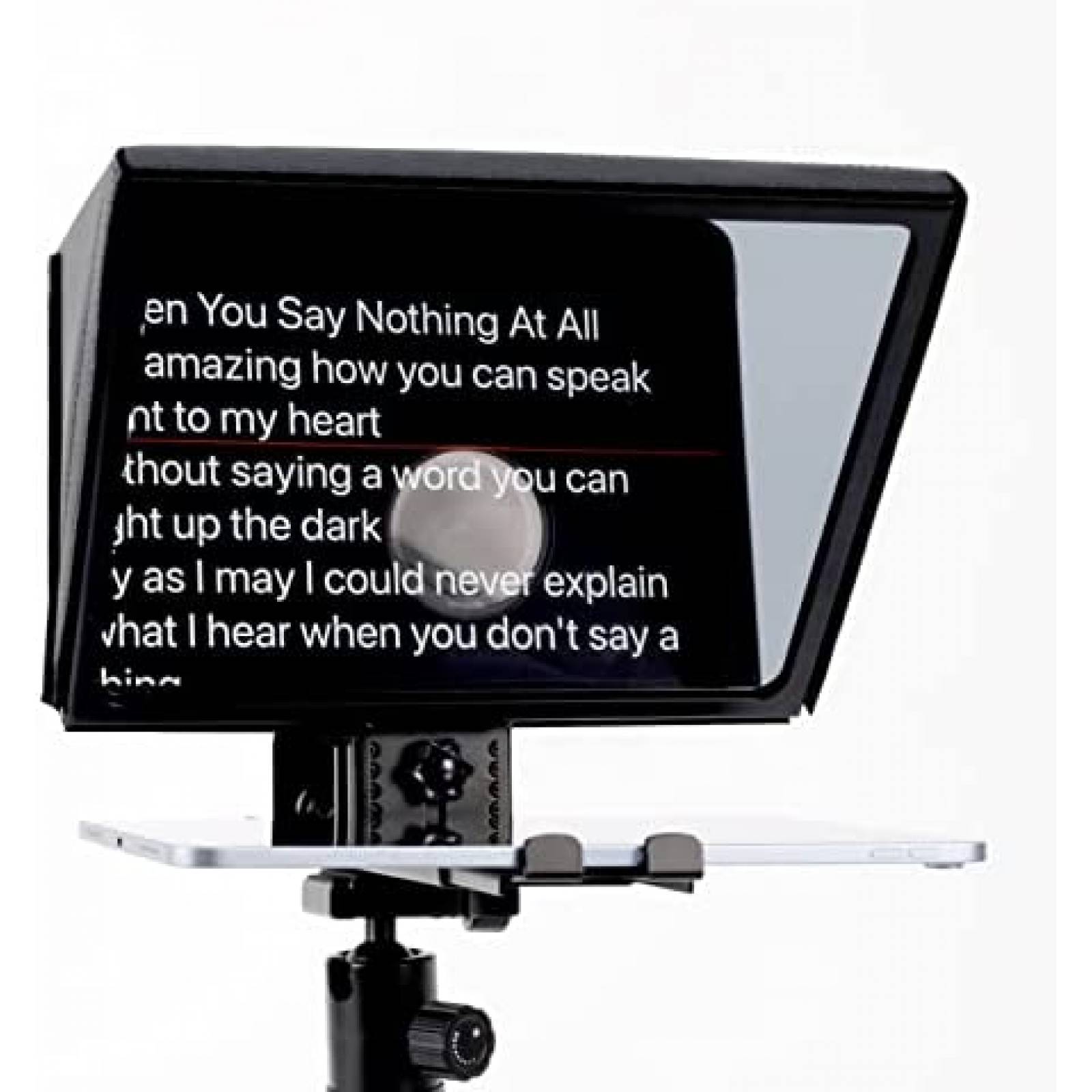 Teleprompter ILOKNZI 12" con Vidrio Optico Templado -Negro