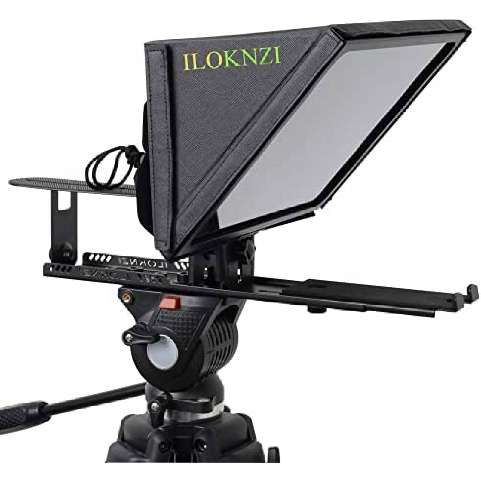 Teleprompter ILOKNZI 12" con Vidrio Optico Templado -Negro