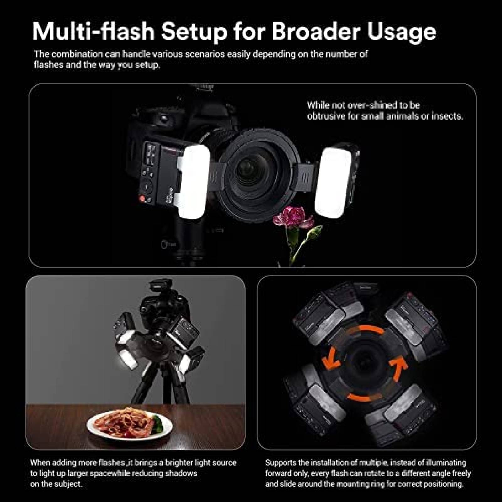 Kit Flash para Camara Godox Canon Nikon Sony 3.7V 6.29W -Neg
