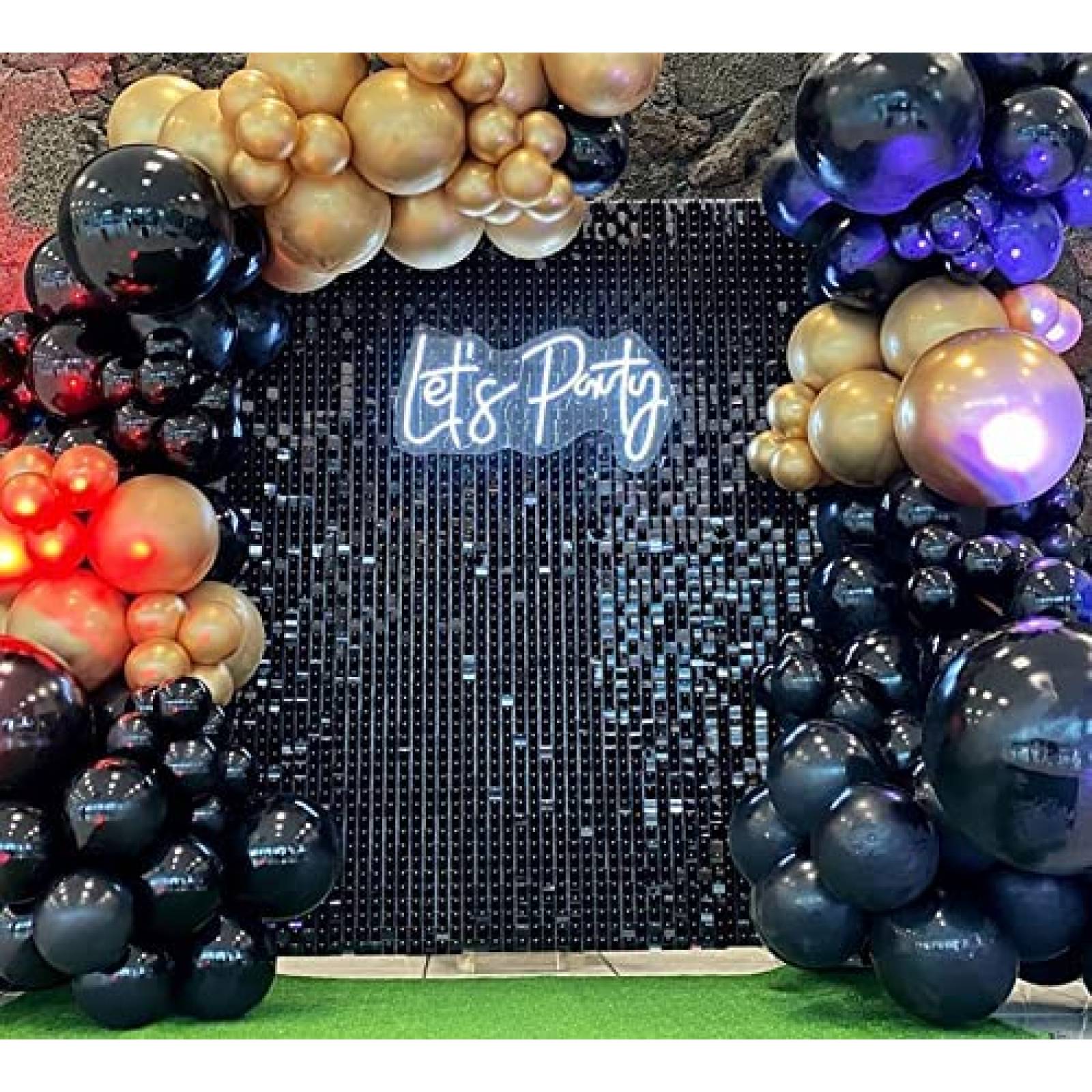 Fondo Decorativo JUICYRAUL 24Pc 30x30cm para Fiesta -Negro