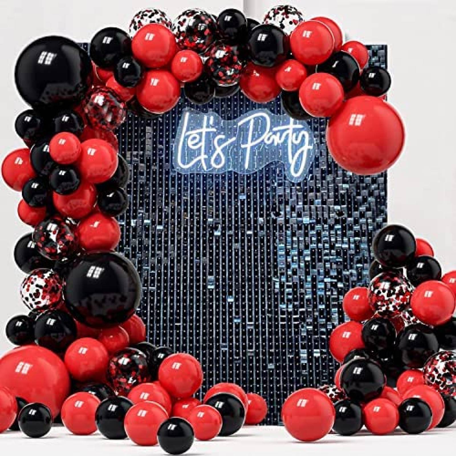 Fondo Decorativo JUICYRAUL 24Pc 30x30cm para Fiesta -Negro