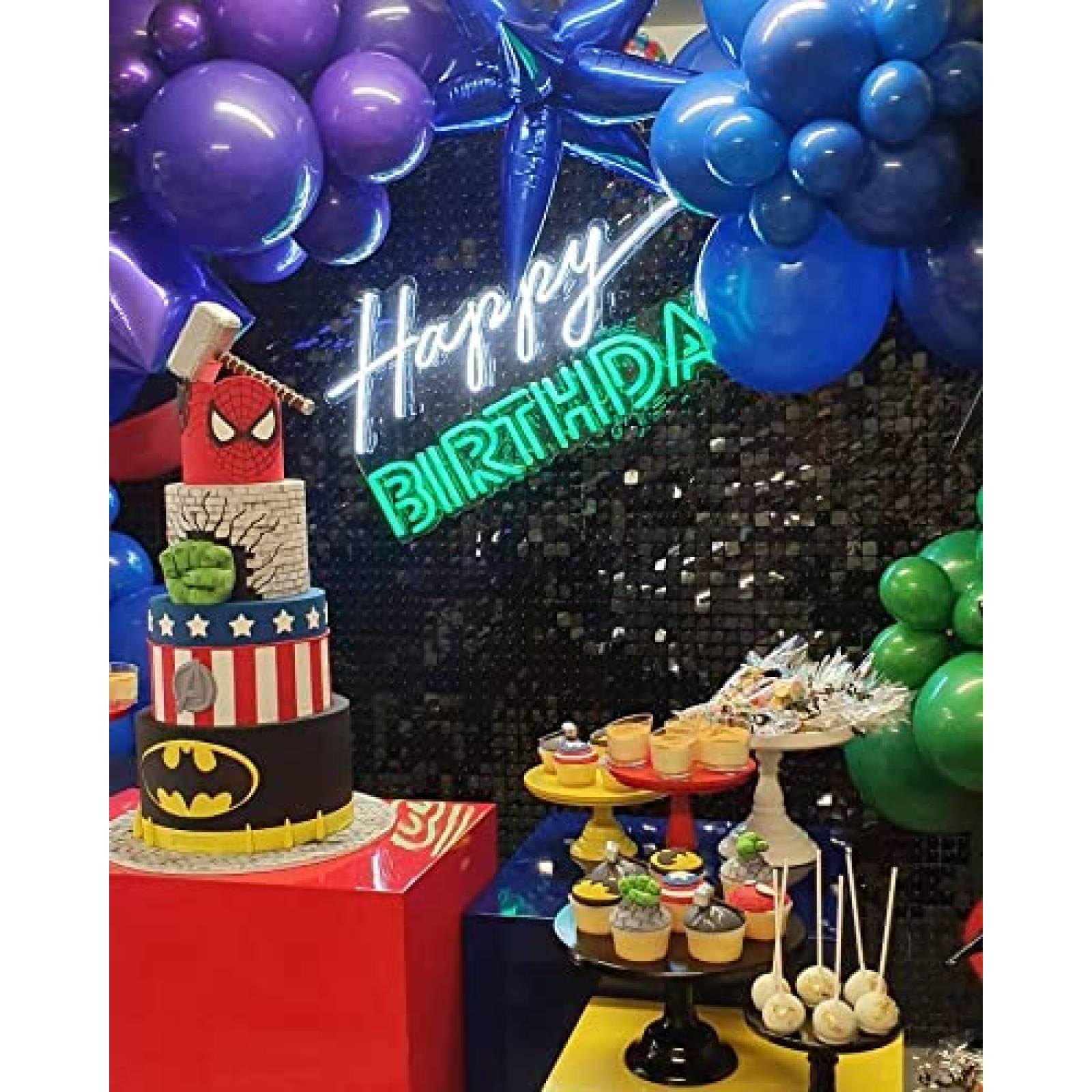 Fondo Decorativo JUICYRAUL 24Pc 30x30cm para Fiesta -Negro