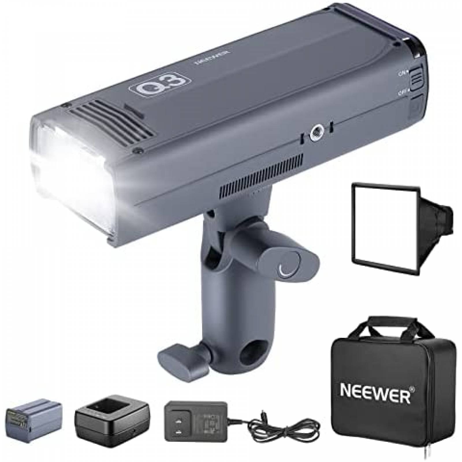 Luz de Flash Neewer Q3 Portatil Ligera 3200mAh ISO100 -Gris