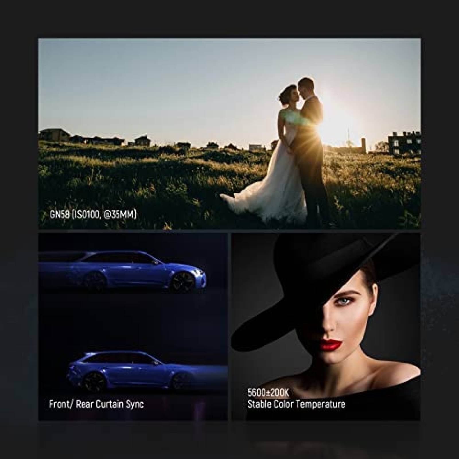 Luz de Flash Neewer Q3 Portatil Ligera 3200mAh ISO100 -Gris