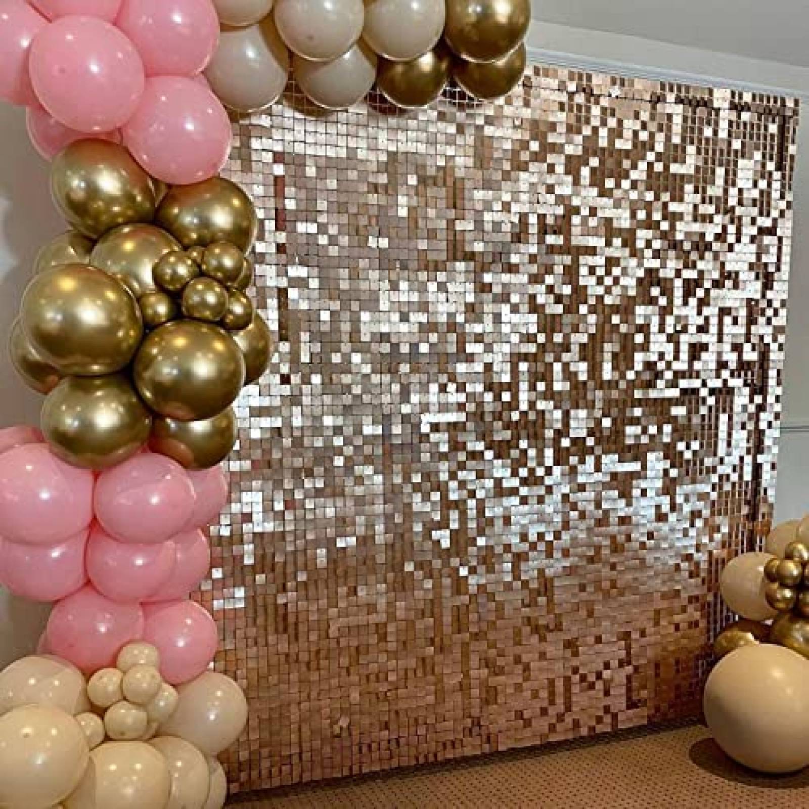 Fondo Decorativo ZUOVAOV Para Cumpleaños 24Pz 12x12" -Rosa