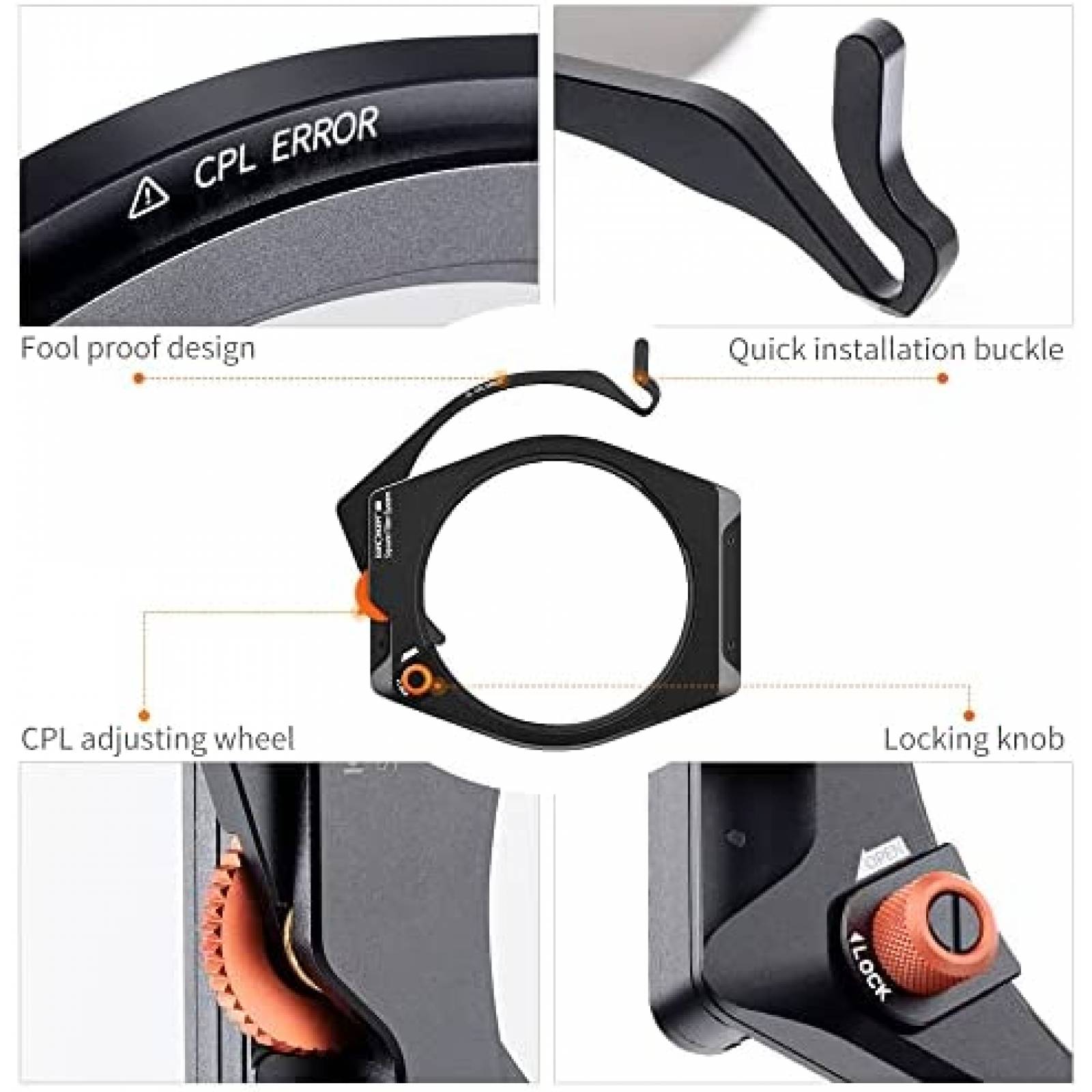 Set de Filtros K&F Concept X-Pro 95mm con Accesorios -Negro