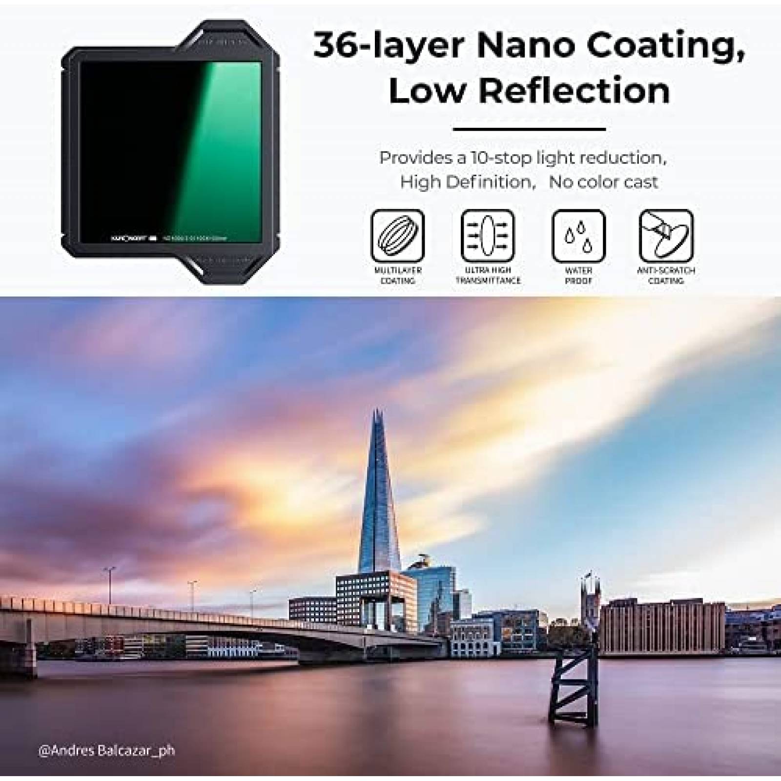 Set de Filtros K&F Concept X-Pro 95mm con Accesorios -Negro