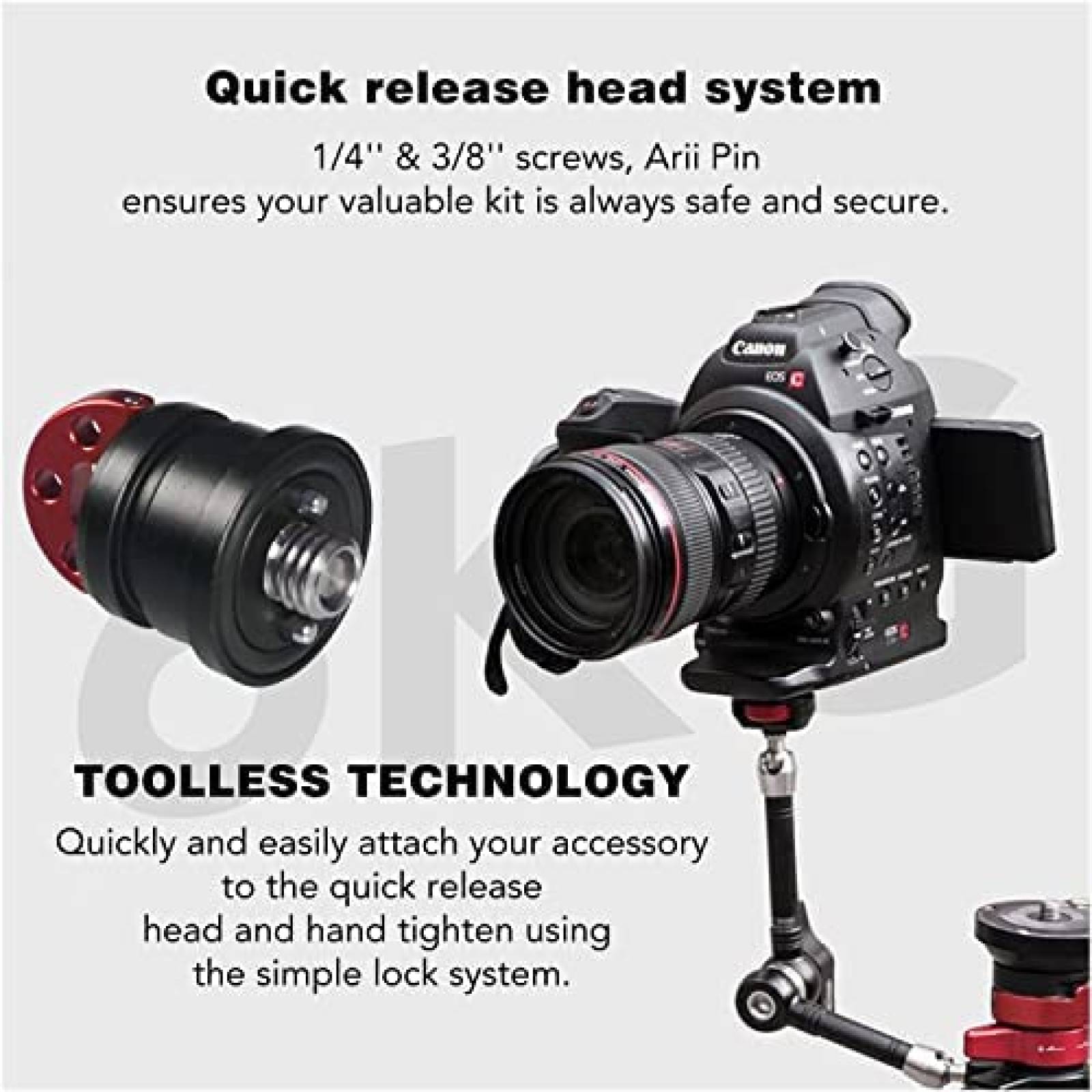 Brazo Ifootage 11" Tornillo Universal 1/4'' 3/8'' Carga 2 kg