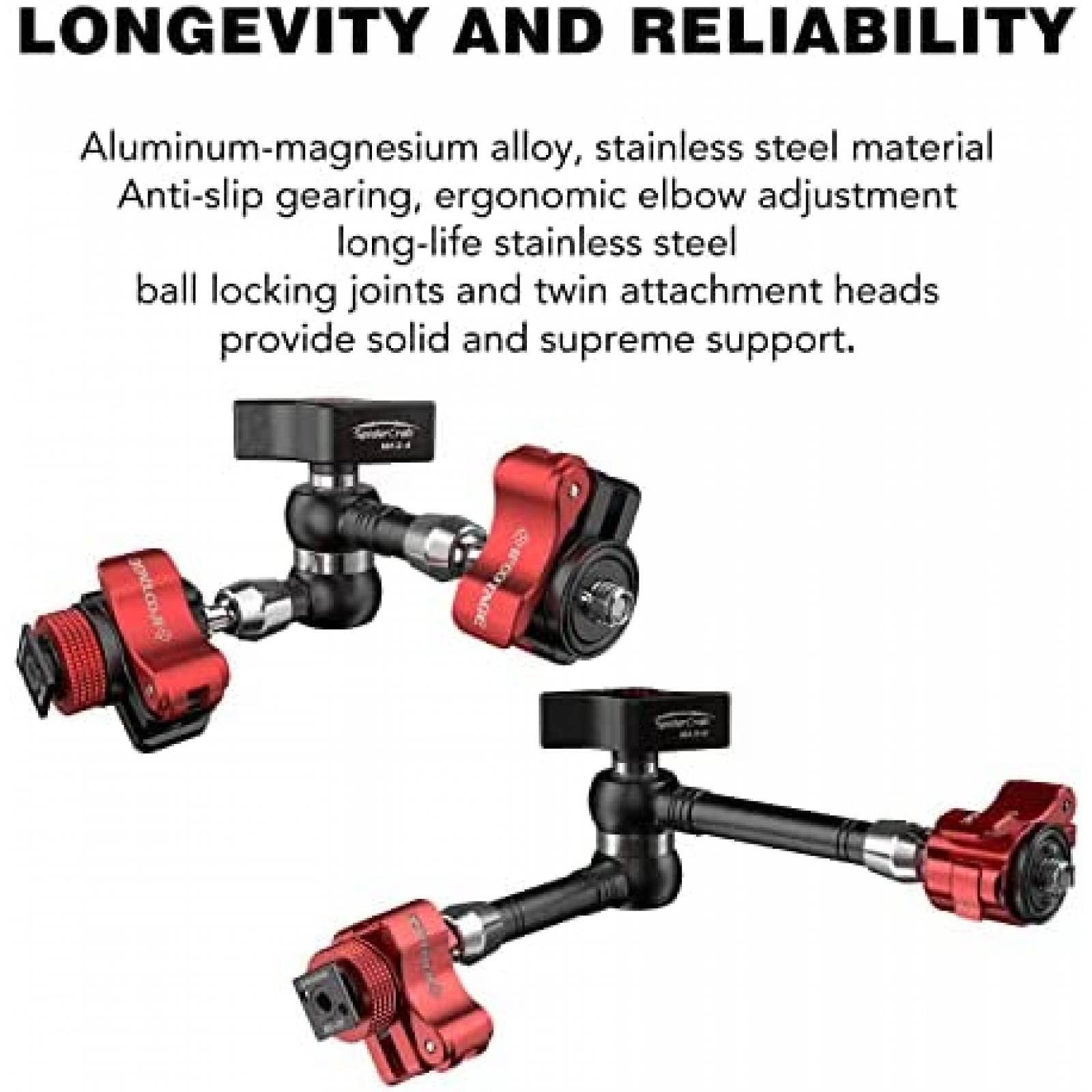 Brazo Ifootage 11" Tornillo Universal 1/4'' 3/8'' Carga 2 kg