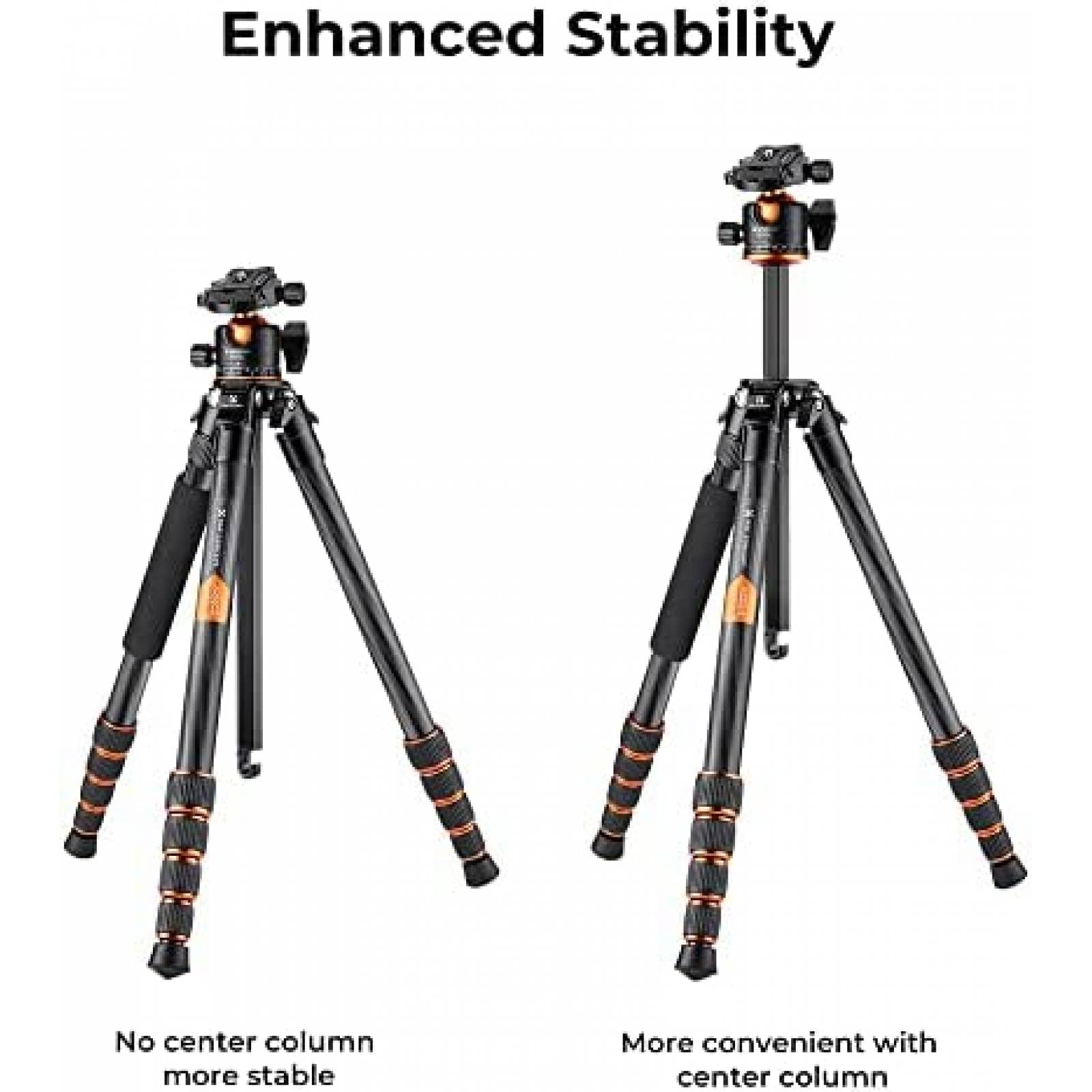 Tripie K&F Concept 62 pulgadas Fibra Carbon Camara 15kg -Neg