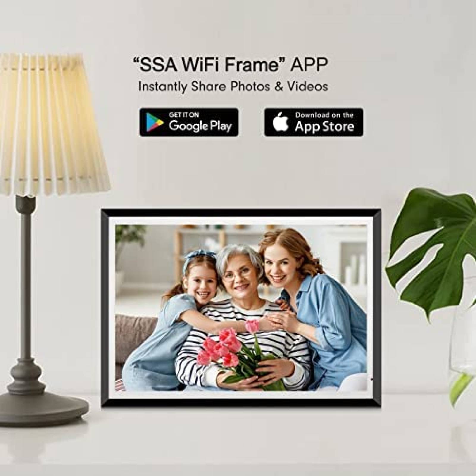 Portaretrato Digital YENOCK FHD Wifi Smart 32GB Negro