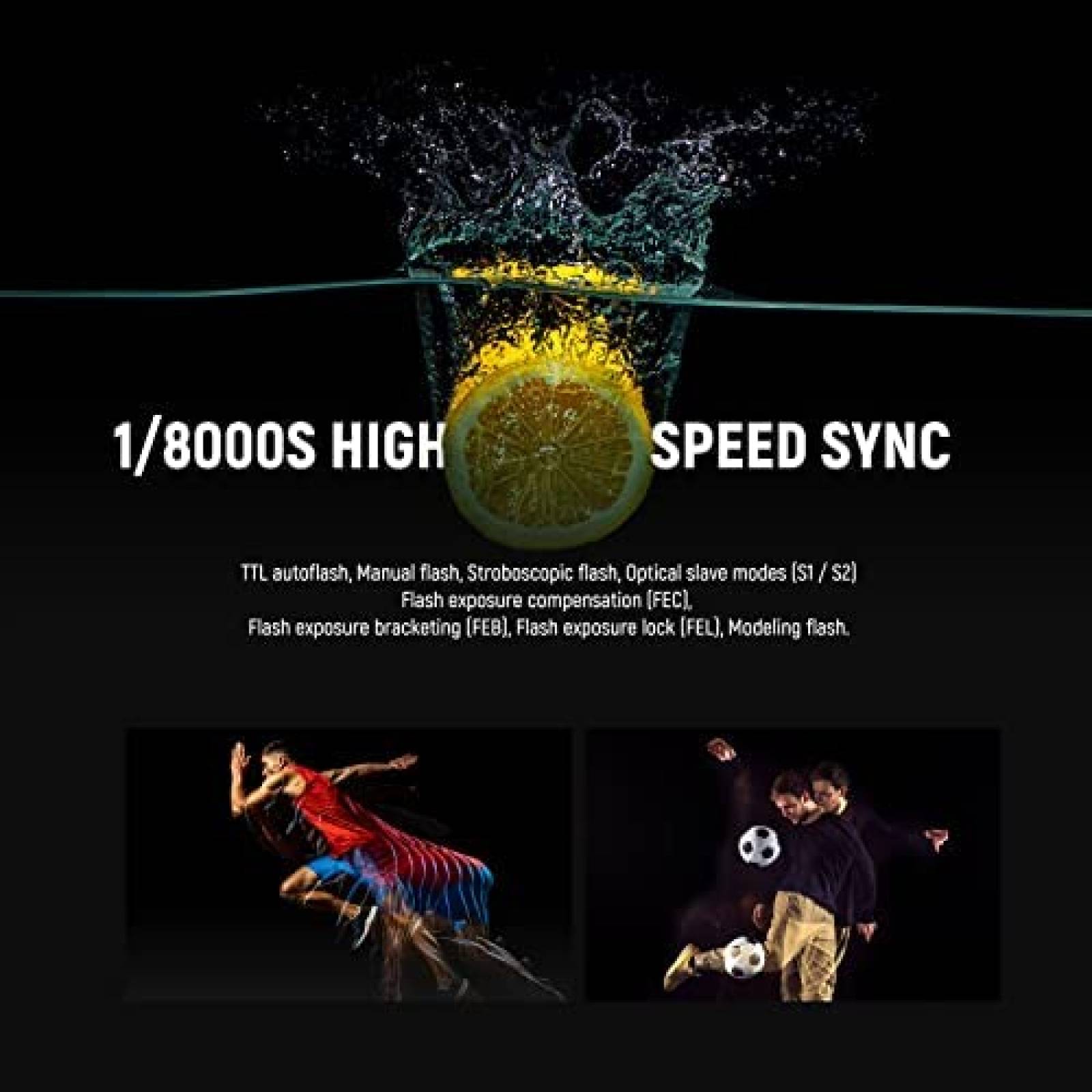 Flash para Camara Neewer Z1-C TTL 76W 1/8000s -Negro