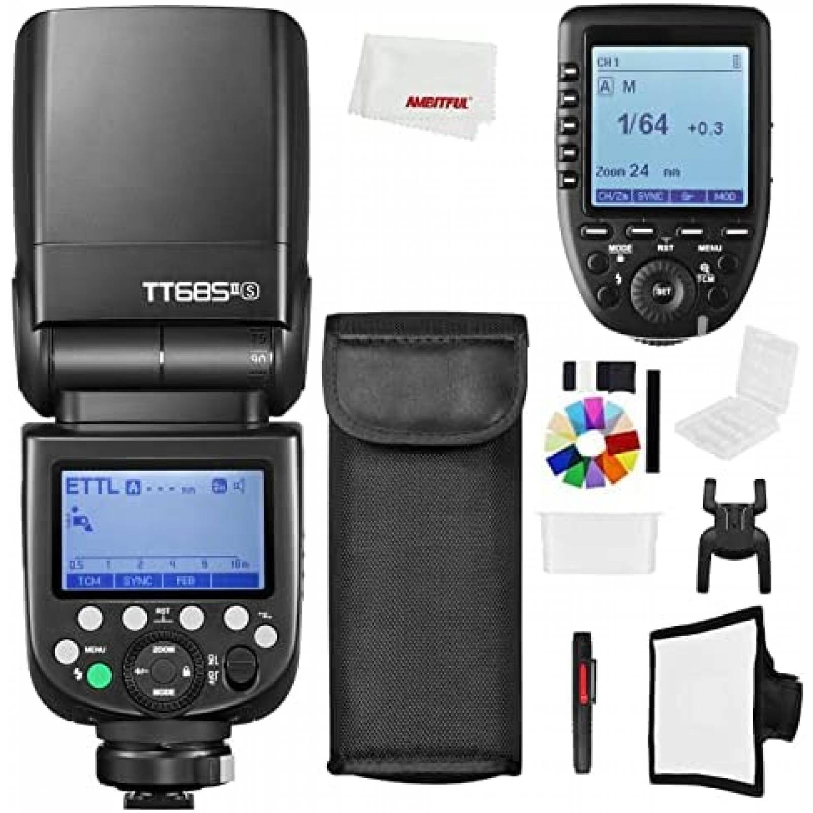 Kit Flash Godox TT685II-S + accesorios para Sony -Negro