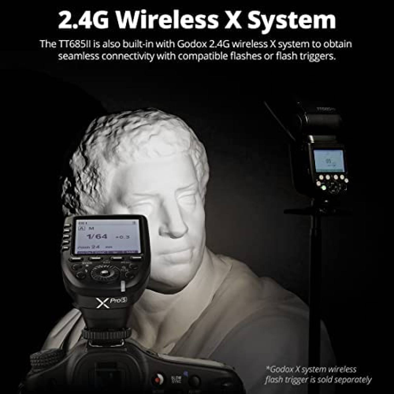 Kit Flash Godox TT685II-S + accesorios para Sony -Negro